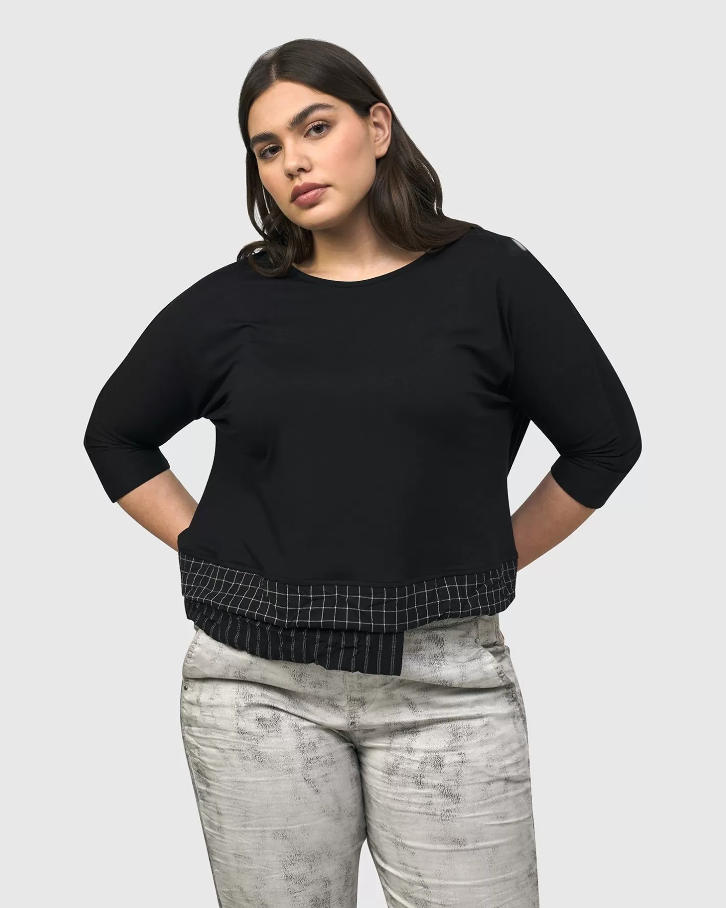 Medusa Asymmetric Boxy Tee, Mix-ALEMBIKA Clearance