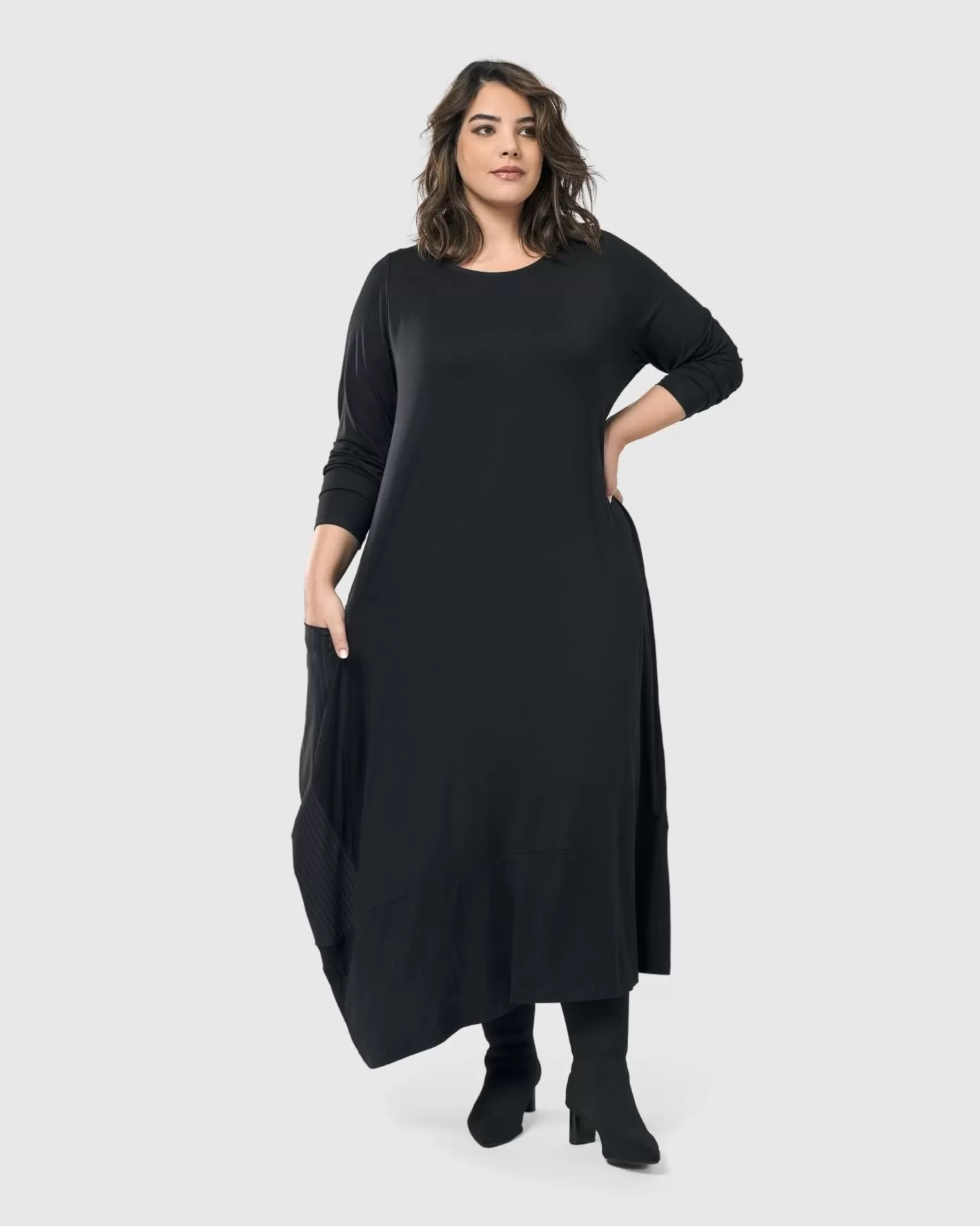 Midnight Maxi Dress, Black-ALEMBIKA Clearance