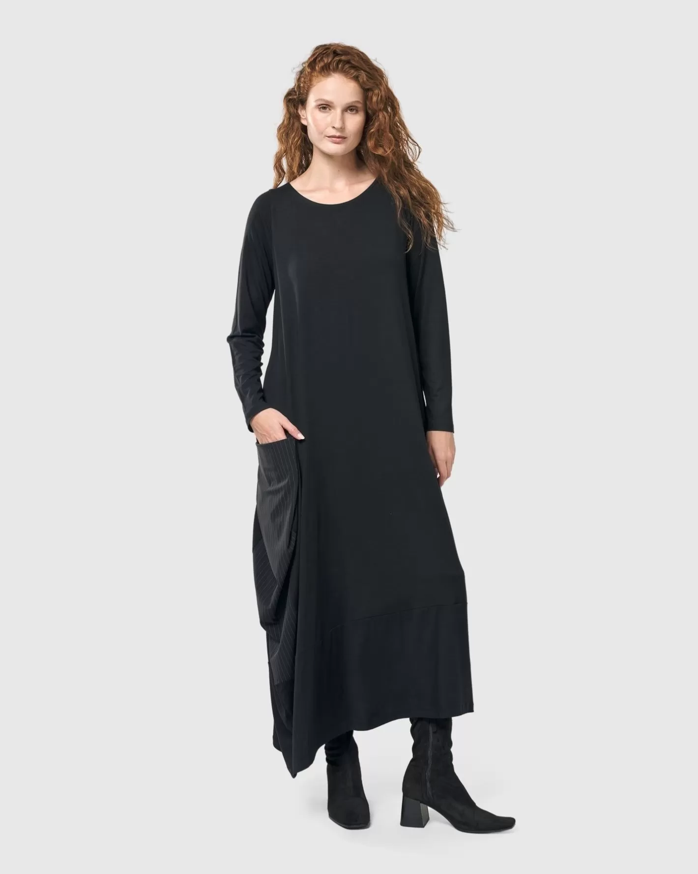 Midnight Maxi Dress, Black-ALEMBIKA Clearance