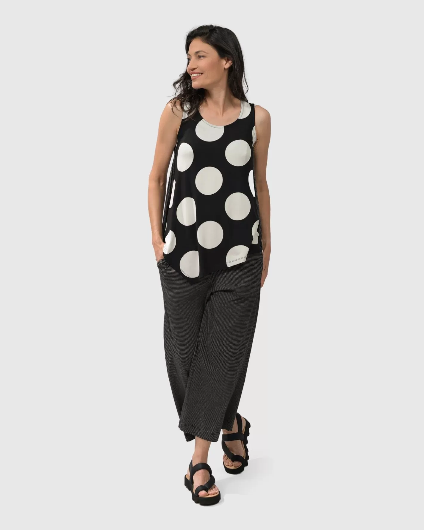 Minnie Sleeveless Uptown Top, Mono-ALEMBIKA Cheap