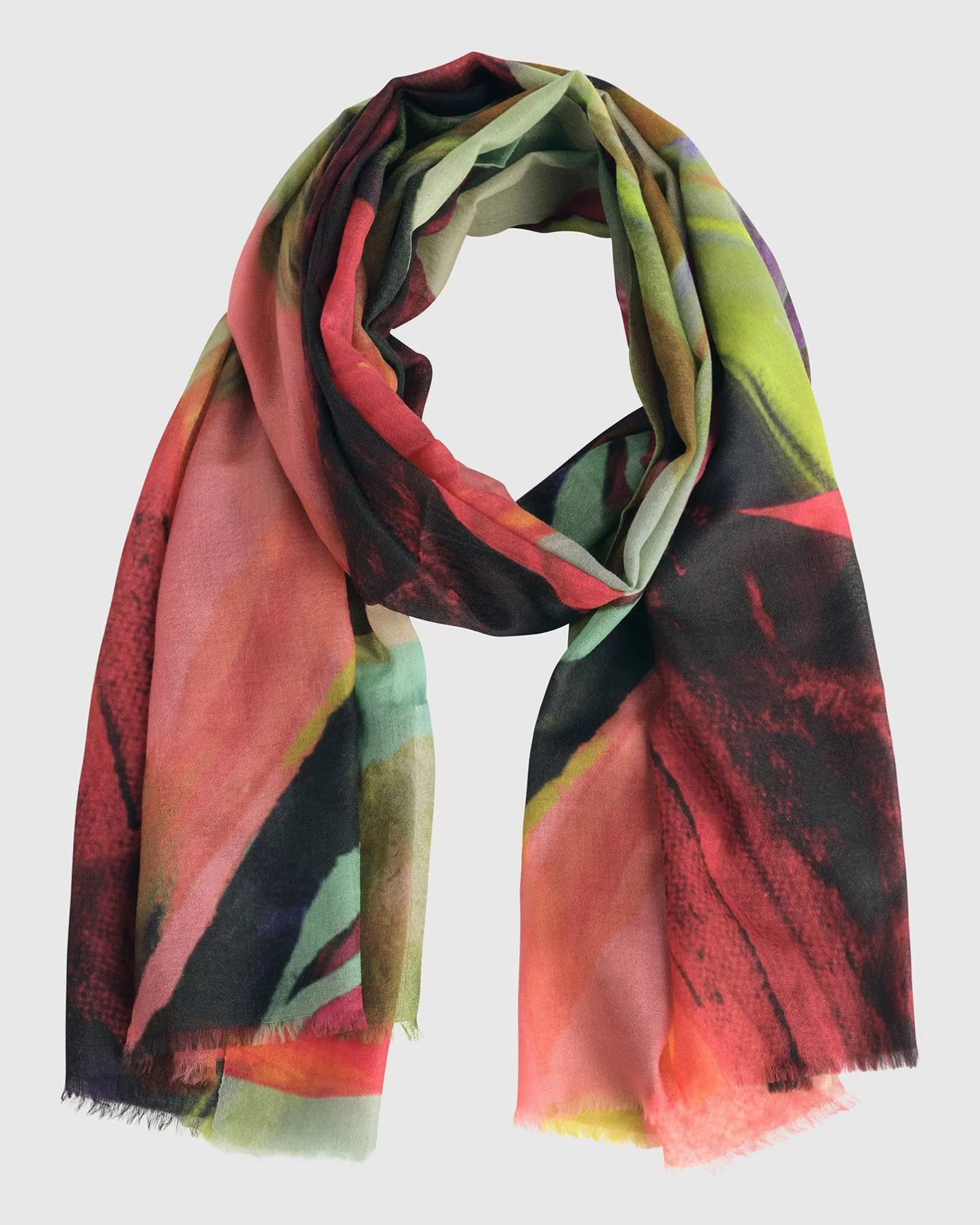 Museum Piece Scarf, Leaves-ALEMBIKA Outlet