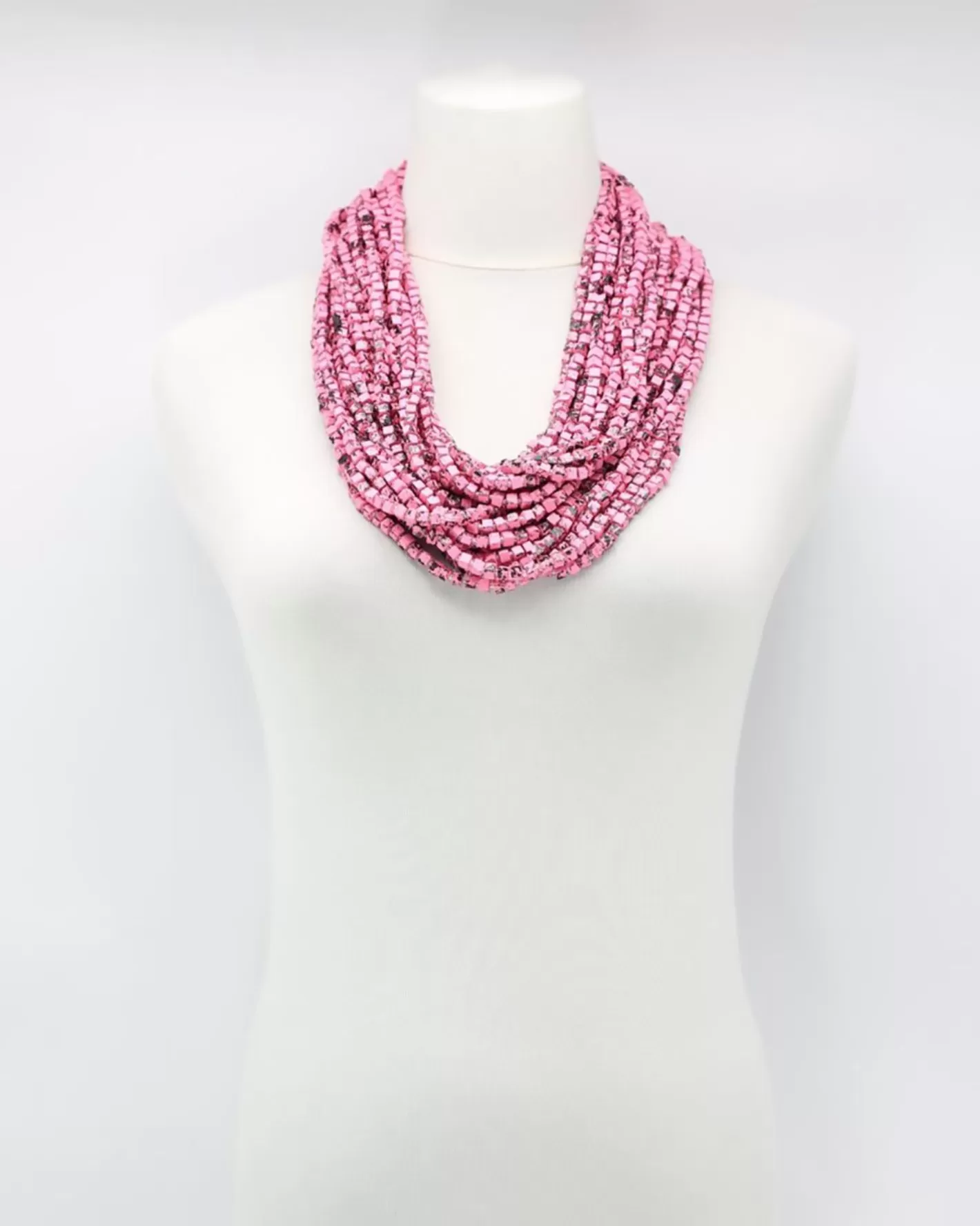 Next Pashmina Necklace, Pink/Black-ALEMBIKA Outlet