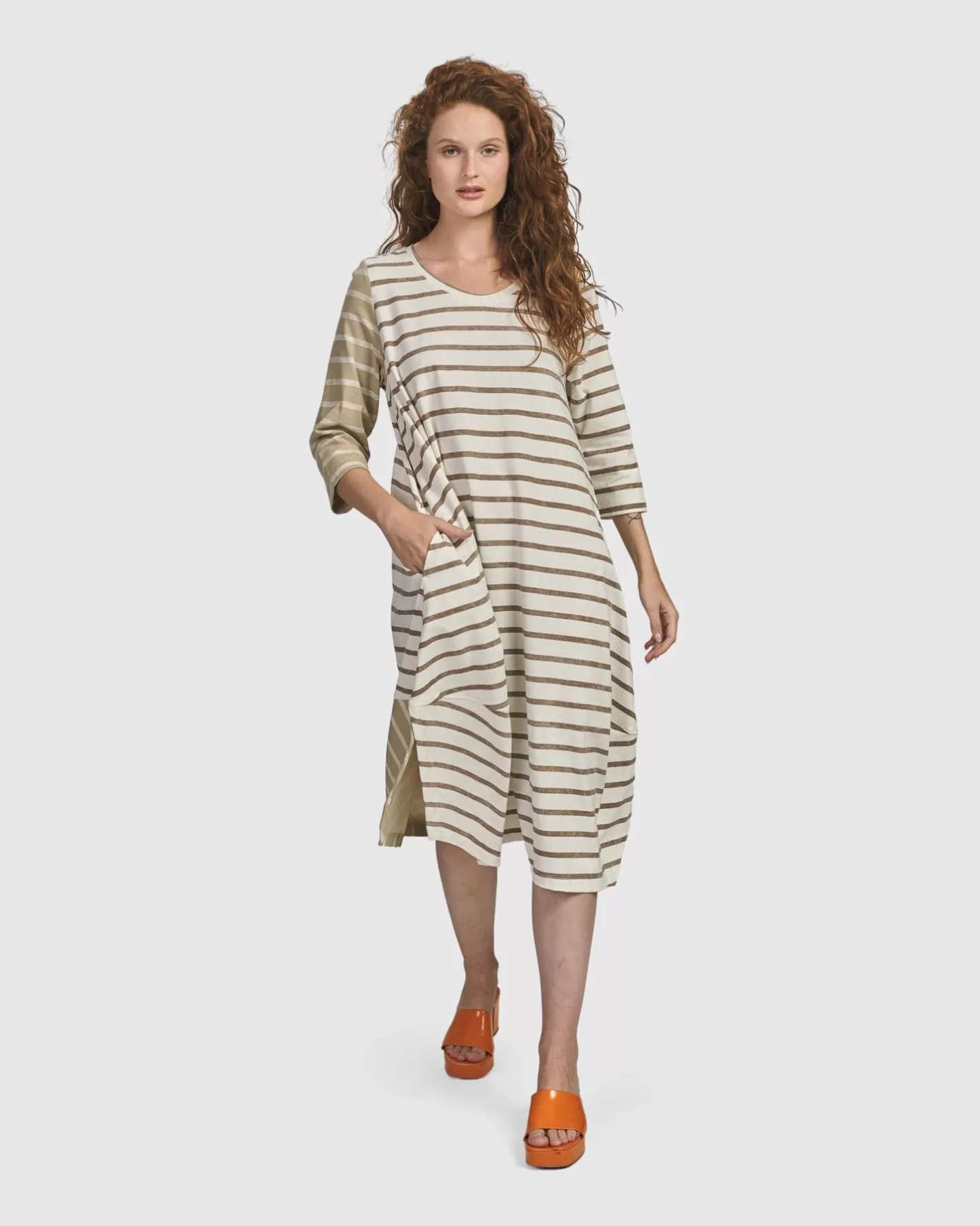 Oasis Caftan Dress, Cream-ALEMBIKA Cheap