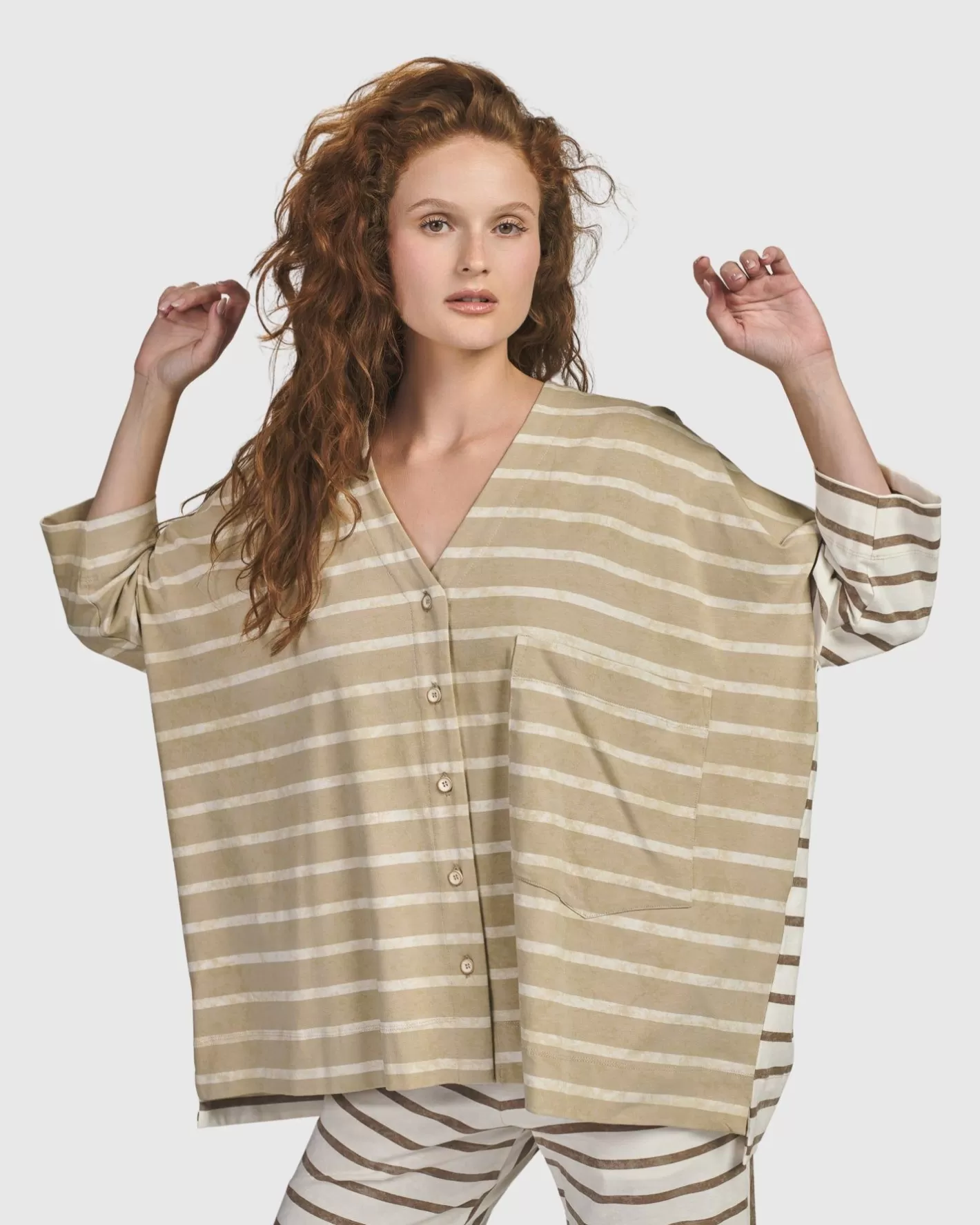 Oasis Oversized Cardigan, Tan-ALEMBIKA New