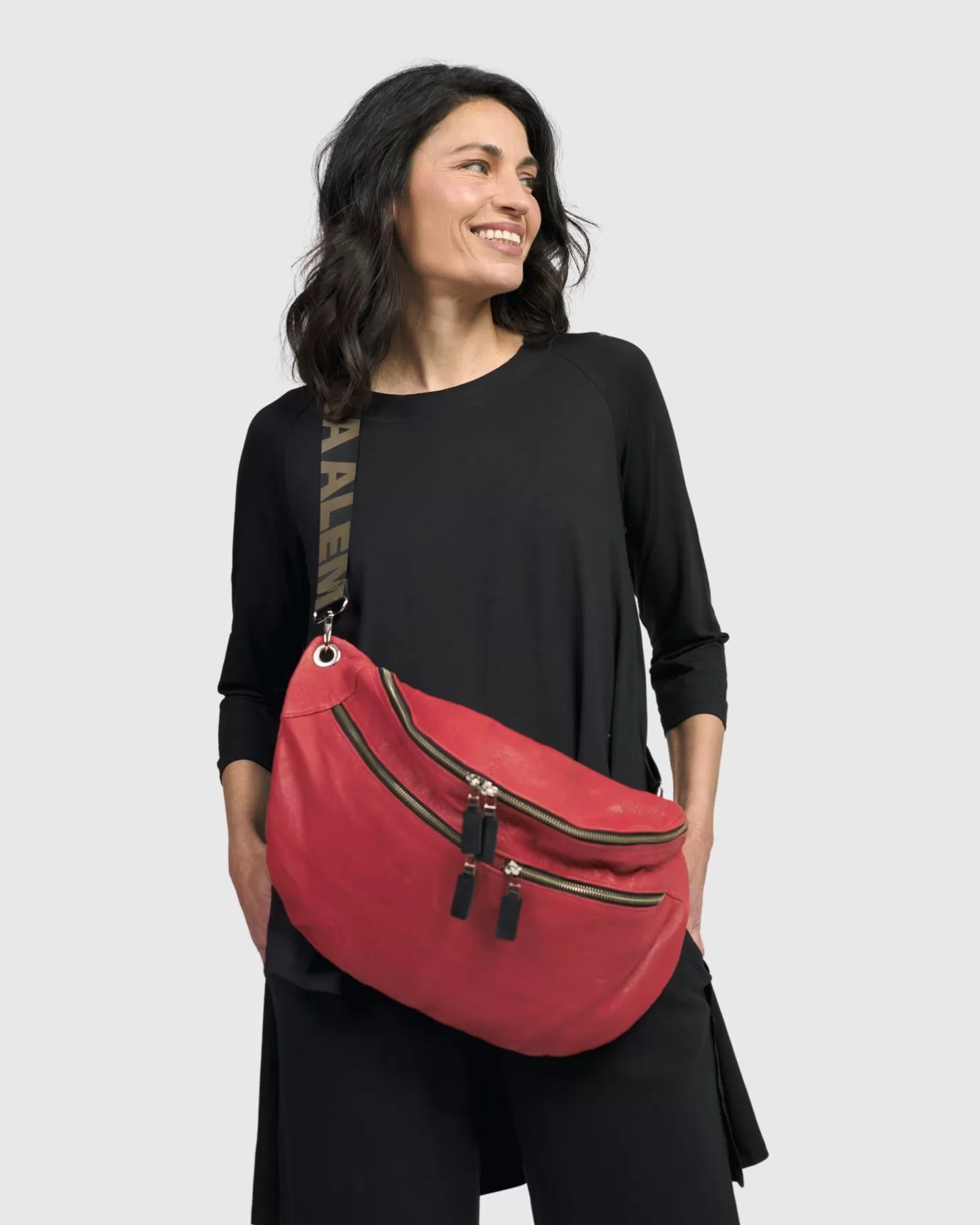 On-The-Go Large Sling Bag, Vermillion-ALEMBIKA Online