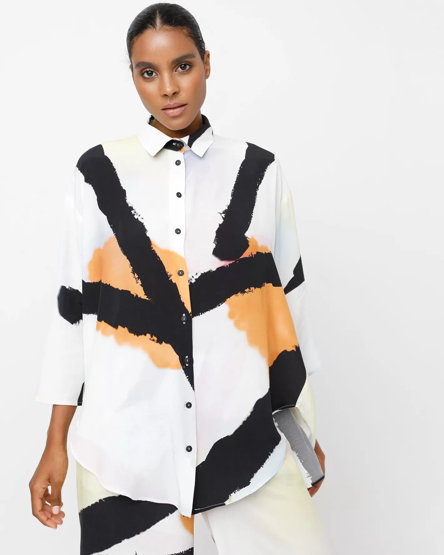 Ozai N Ku Duchamp Button Down Top, Mirage-ALEMBIKA Flash Sale