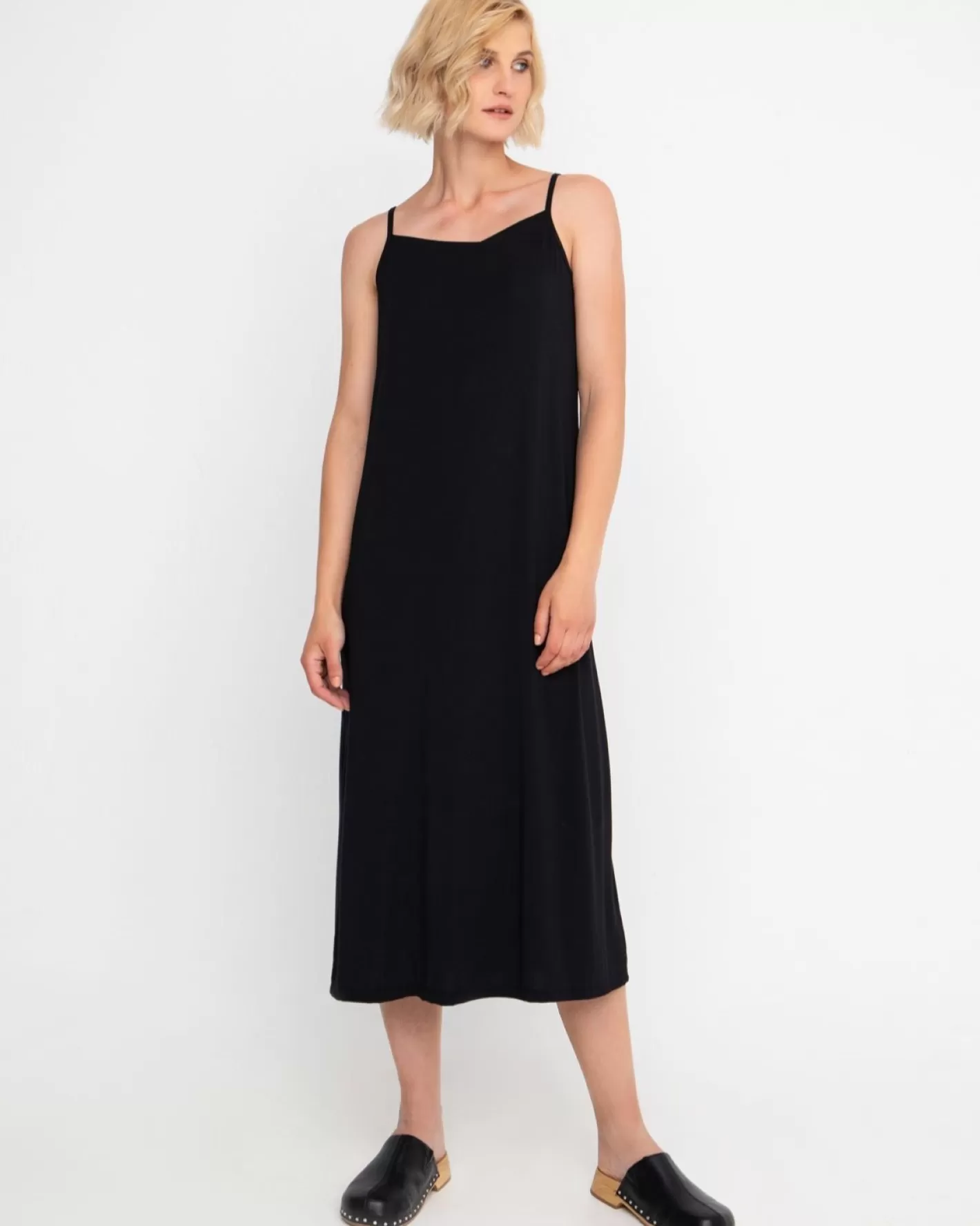 Ozai N Ku Effortless Tank Dress, Black-ALEMBIKA New