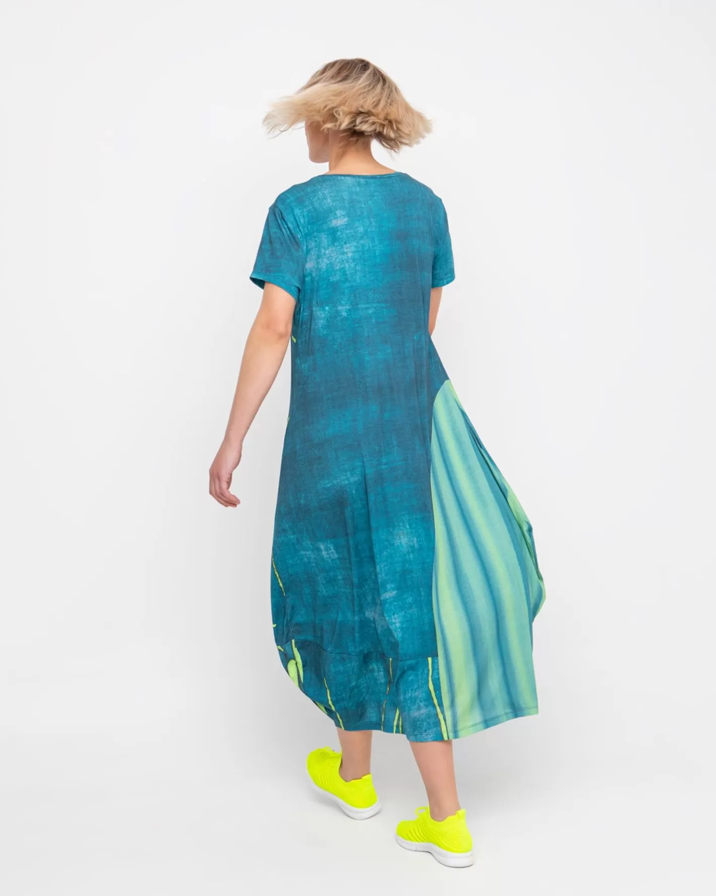 Ozai N Ku High Tide Midi Dress, Ocean-ALEMBIKA Sale