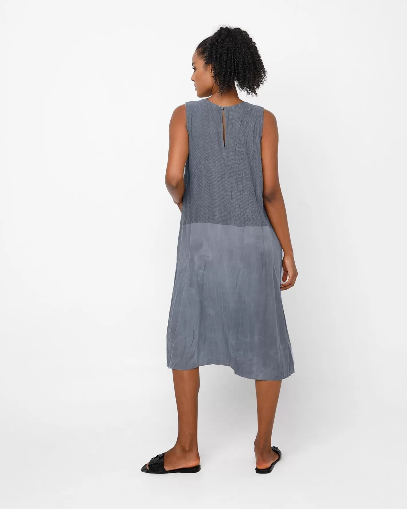 Ozai N Ku Monsoon Dress, Blue-ALEMBIKA Store