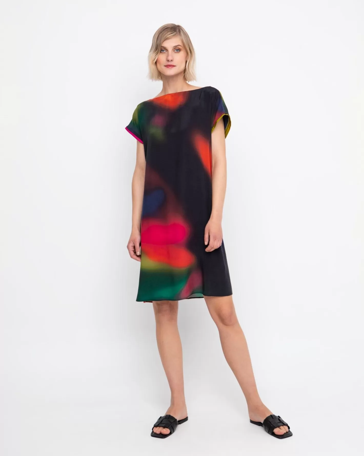 Ozai N Ku Northern Lights Shift Dress, Fall-ALEMBIKA Shop