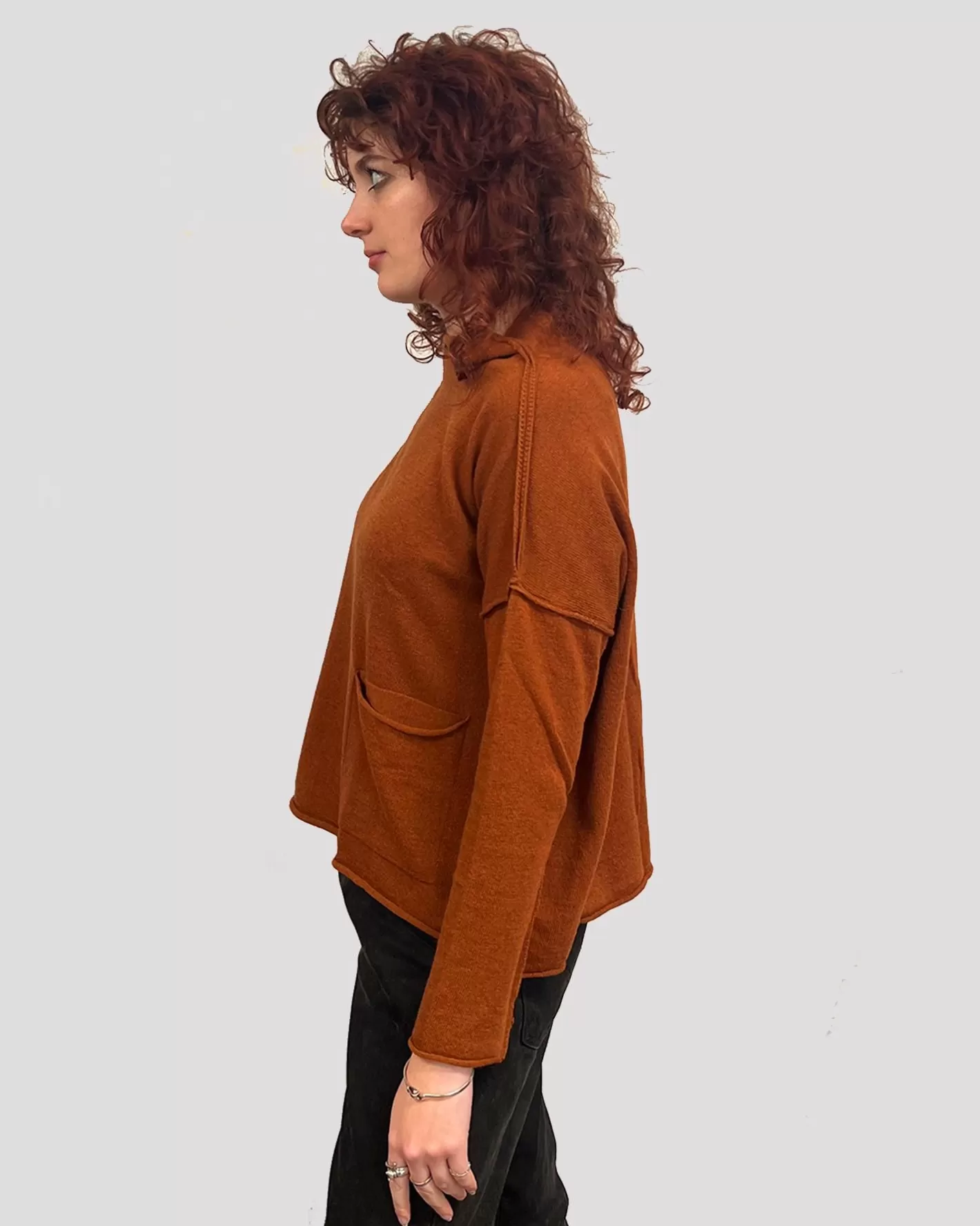 Ozai N Ku Techie Sweater Top, Rust-ALEMBIKA Outlet