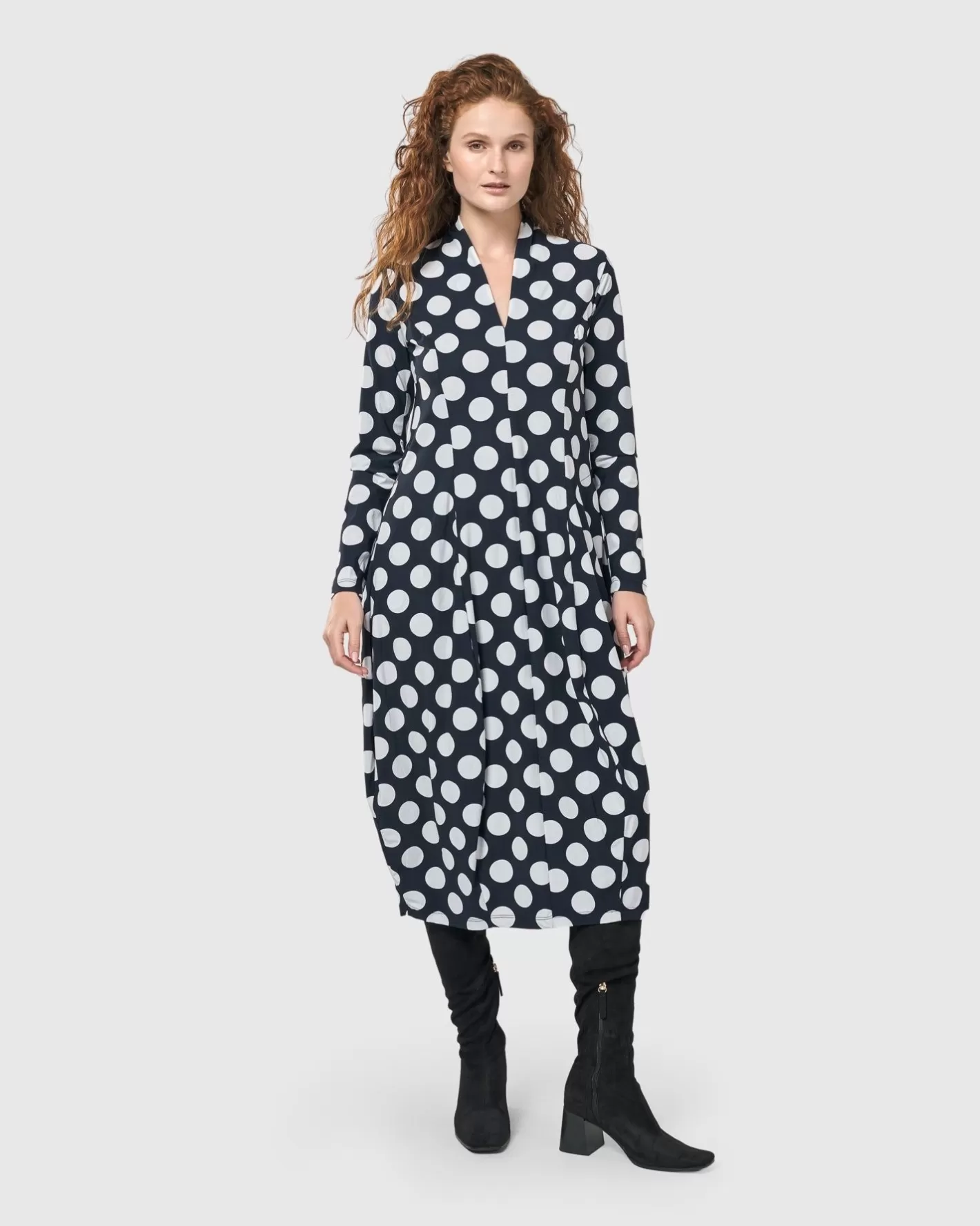 Piper Cocoon Dress, Circles-ALEMBIKA Sale