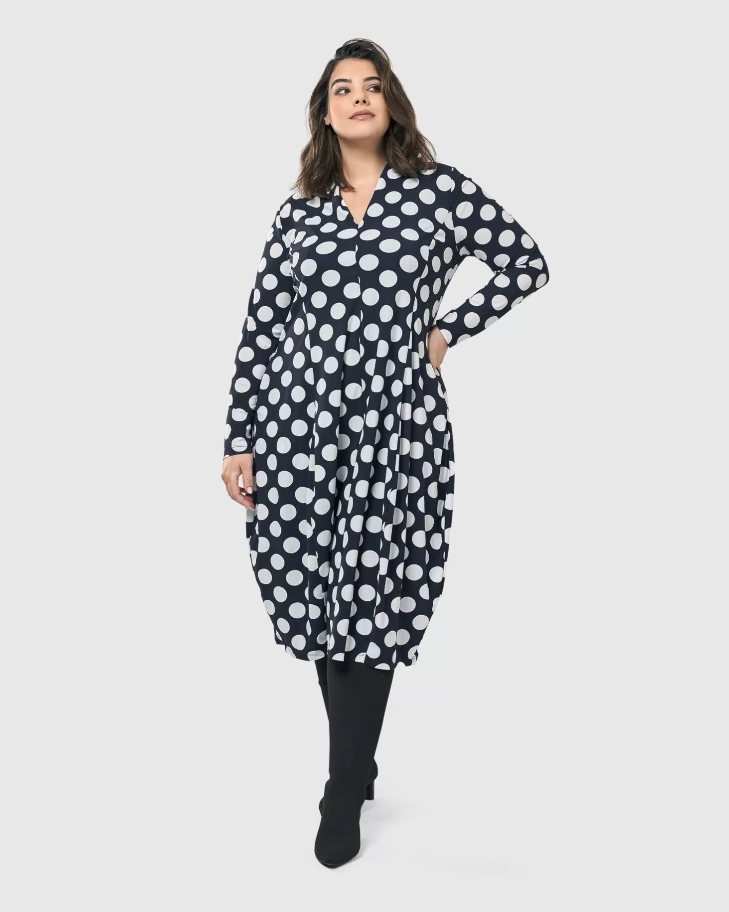 Piper Cocoon Dress, Circles-ALEMBIKA Sale