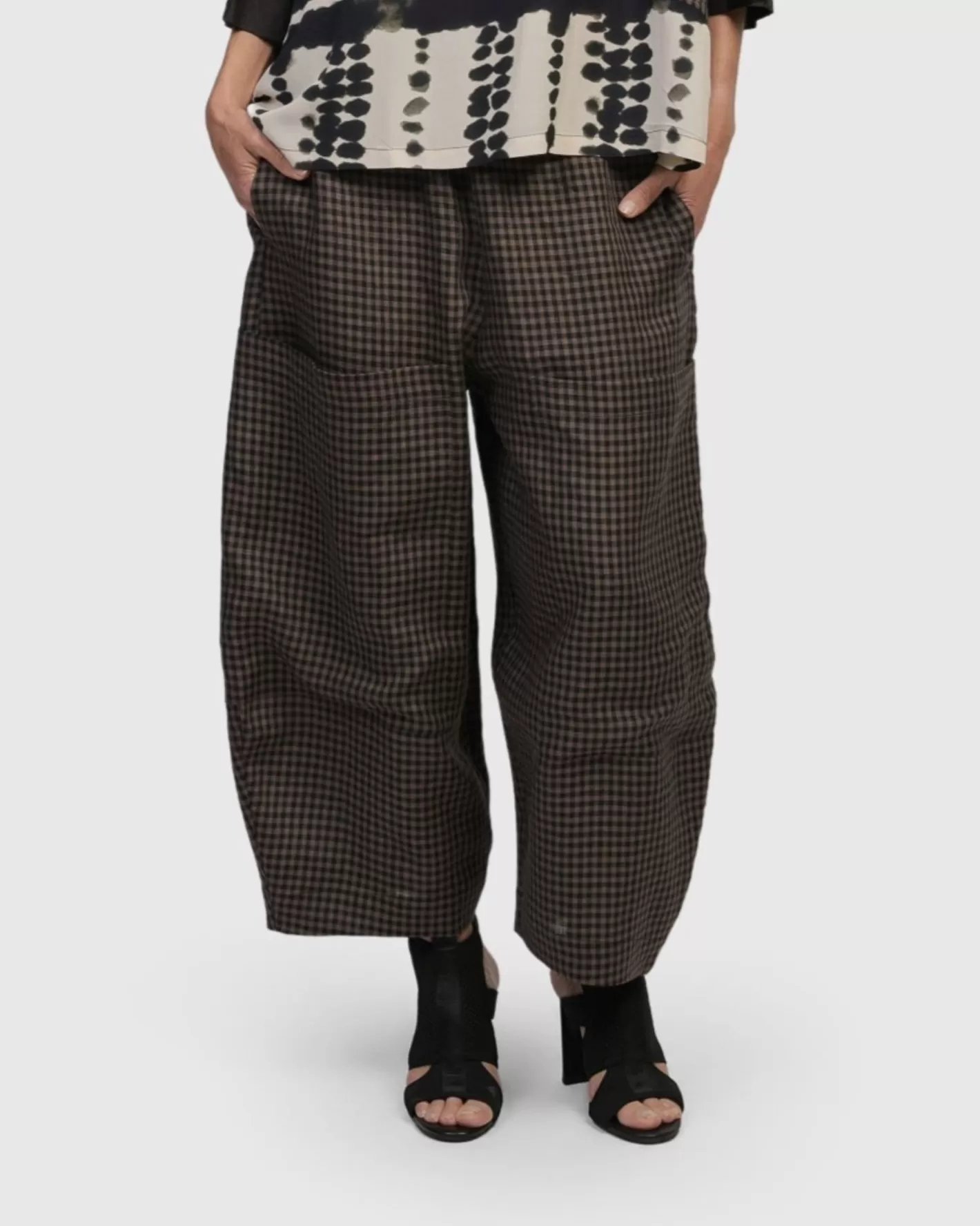 Pisco Balloon Pants, Plaid-ALEMBIKA Hot