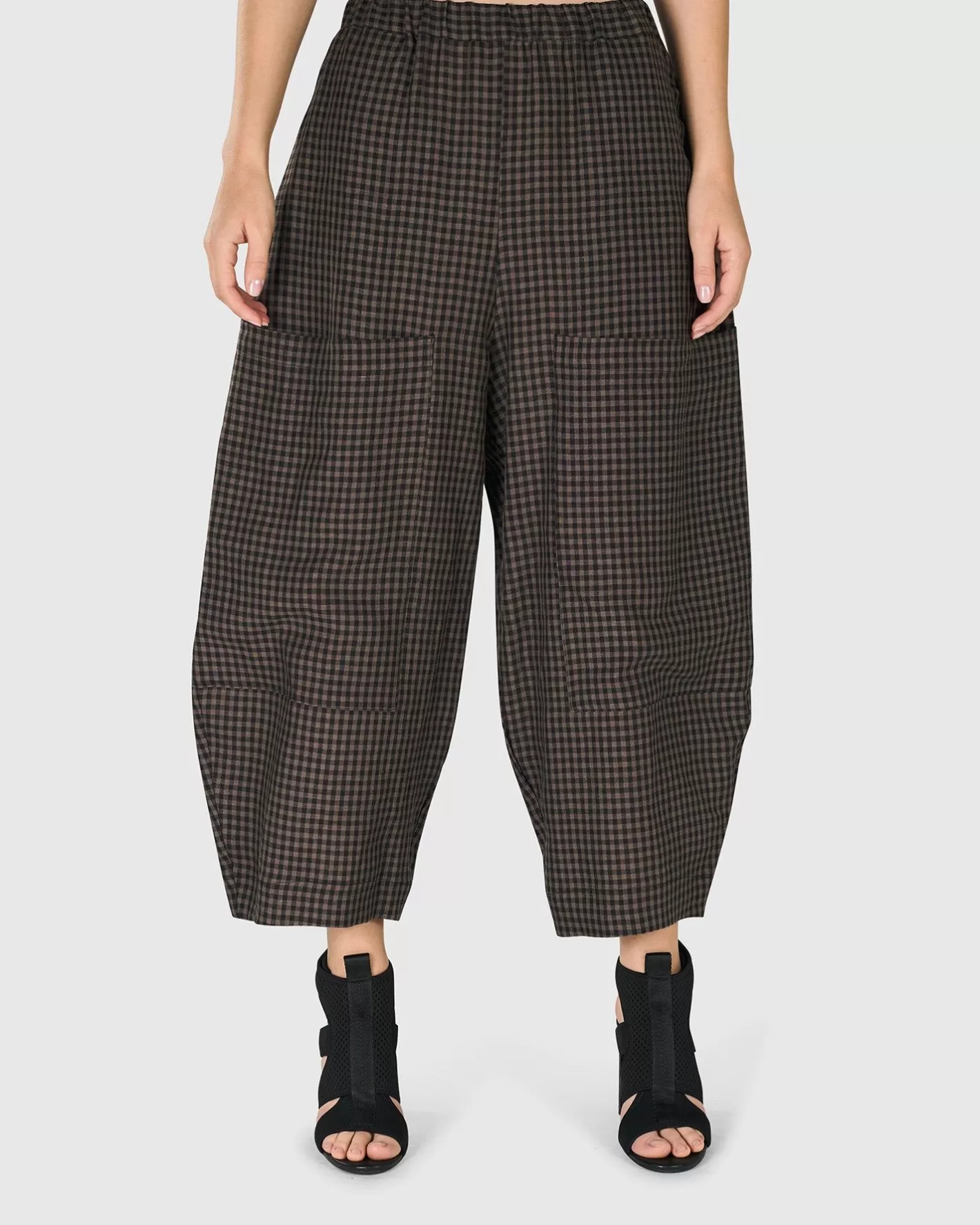 Pisco Balloon Pants, Plaid-ALEMBIKA Hot