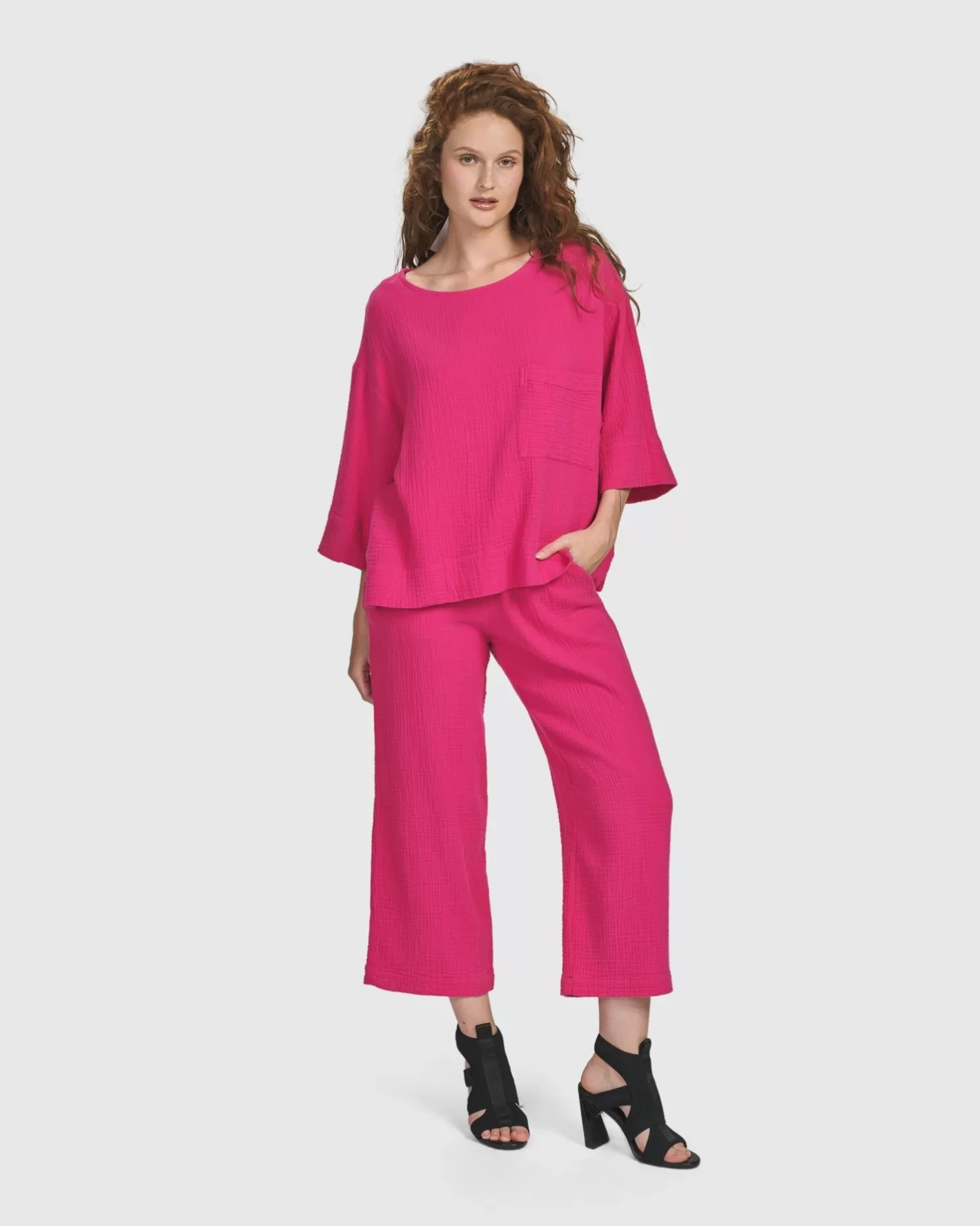 Recreation Tee, Fuchsia-ALEMBIKA Cheap