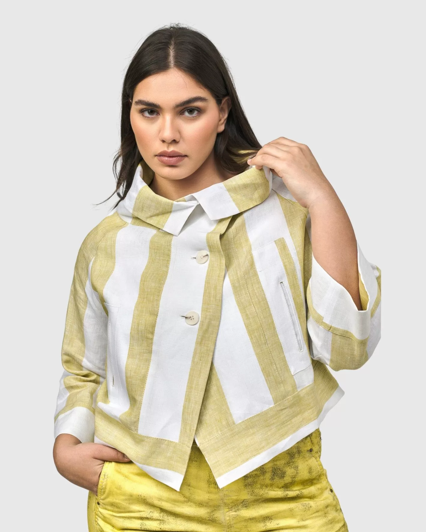 Riposo A-Line Jacket, Citron-ALEMBIKA Flash Sale