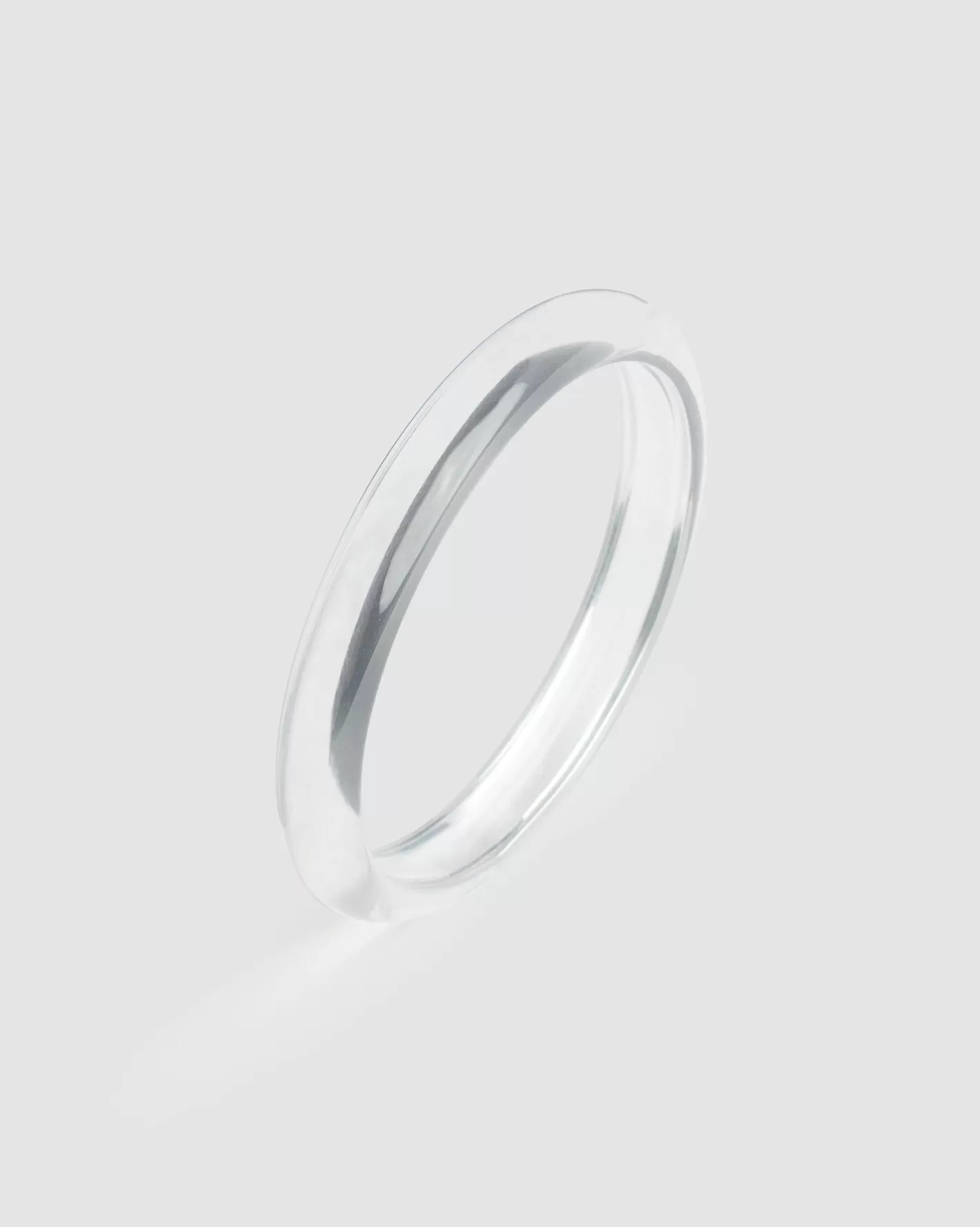 Rounded Bangle Bracelet, Clear-ALEMBIKA Clearance