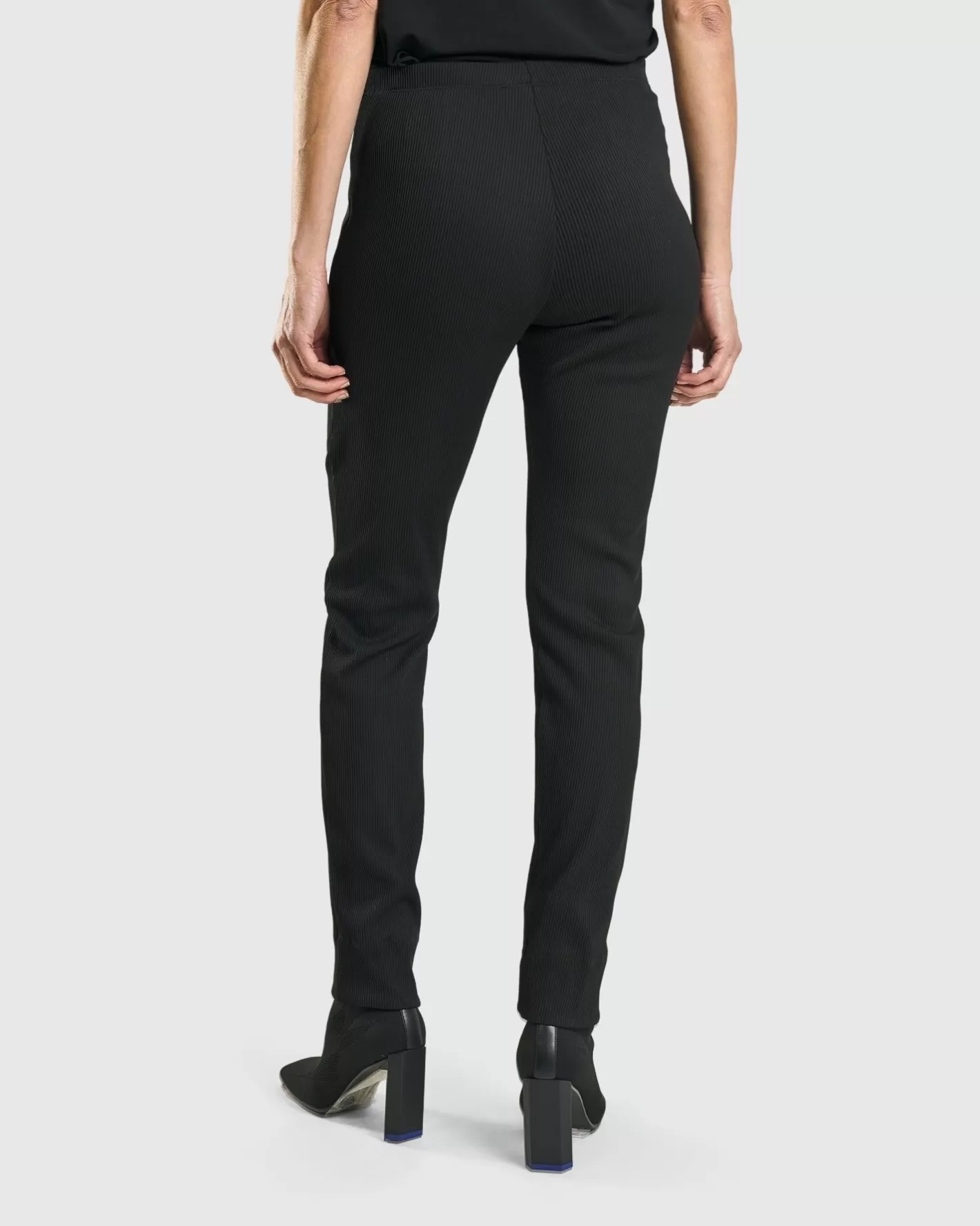 Savant Slim Leg Trousers, Black-ALEMBIKA Online