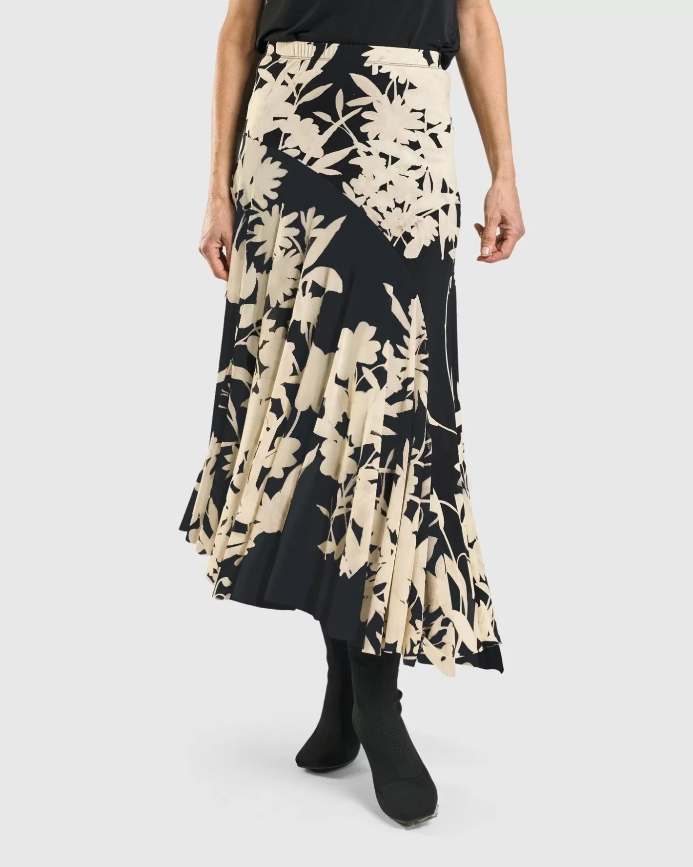 Secret Garden Swing Skirt, Floral-ALEMBIKA Shop