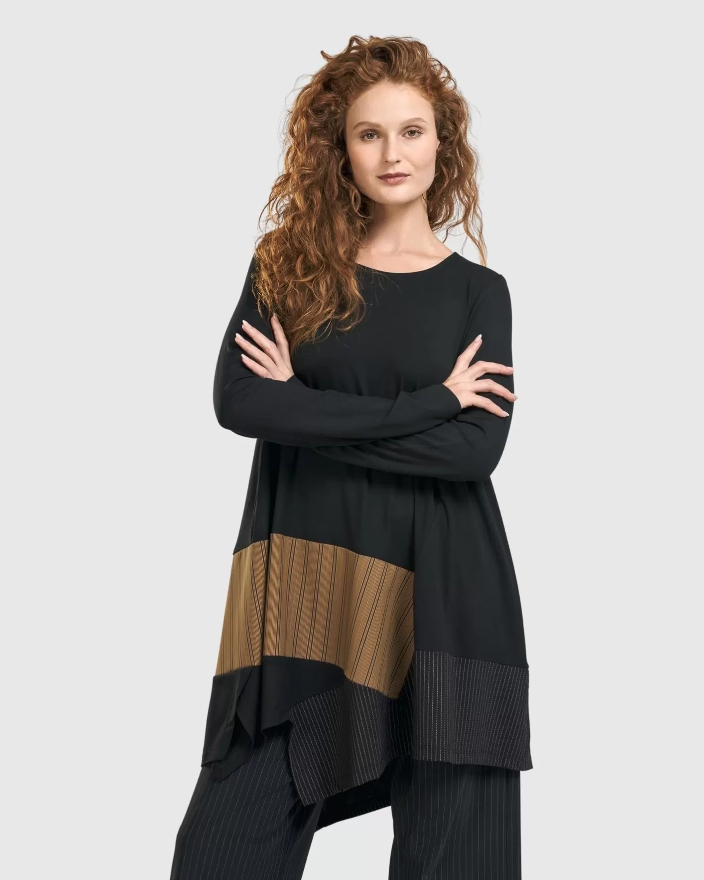 Sequoia Swing Tunic Top, Coffee-ALEMBIKA Sale