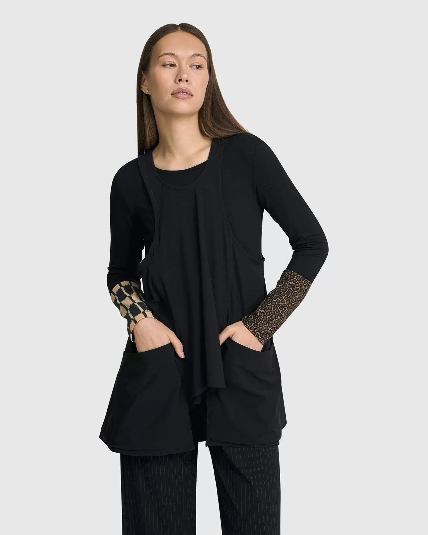 Shelley Apron Top, Black-ALEMBIKA Flash Sale