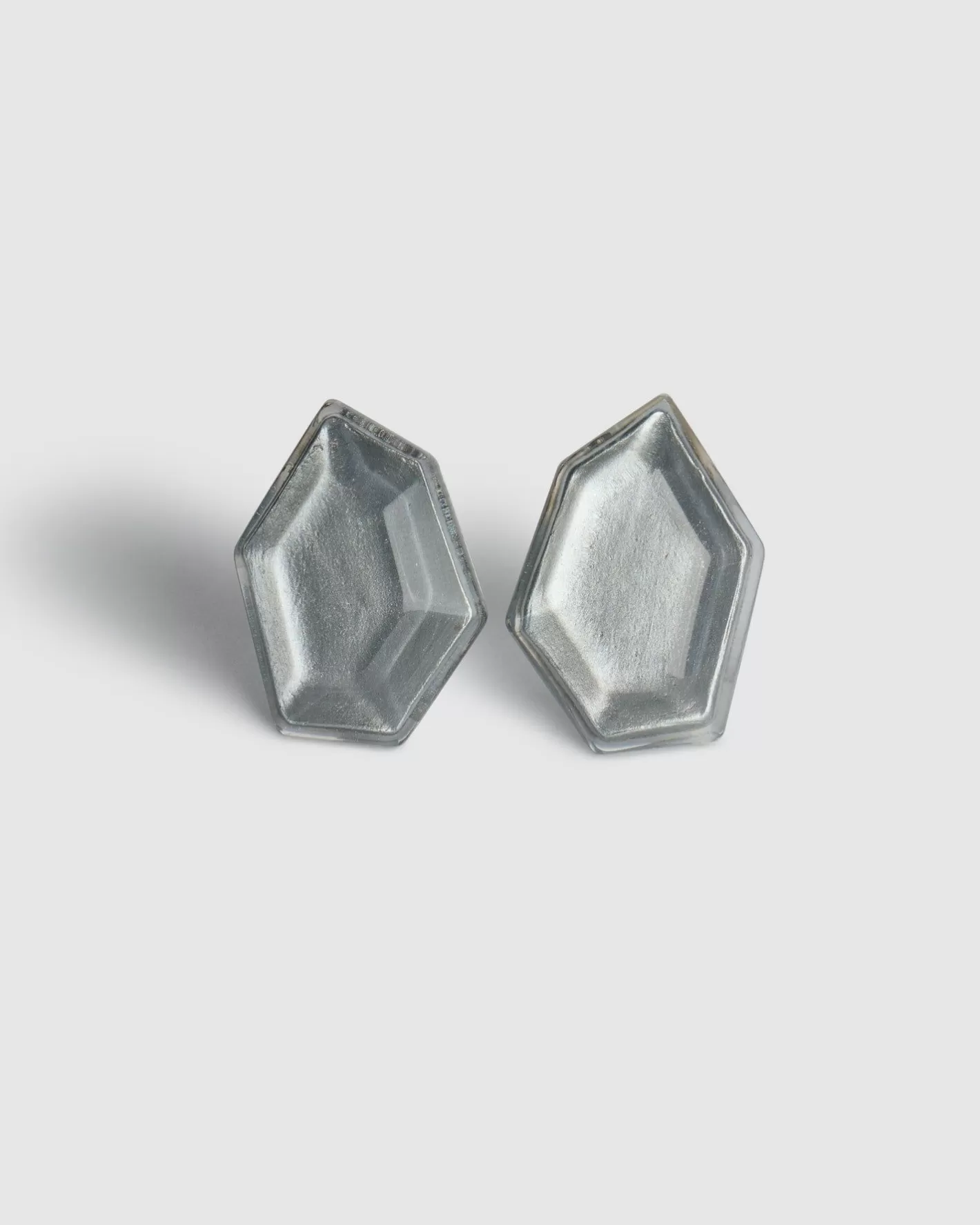 Smoke Faceted Clip Earrings, Starlight-ALEMBIKA Best Sale