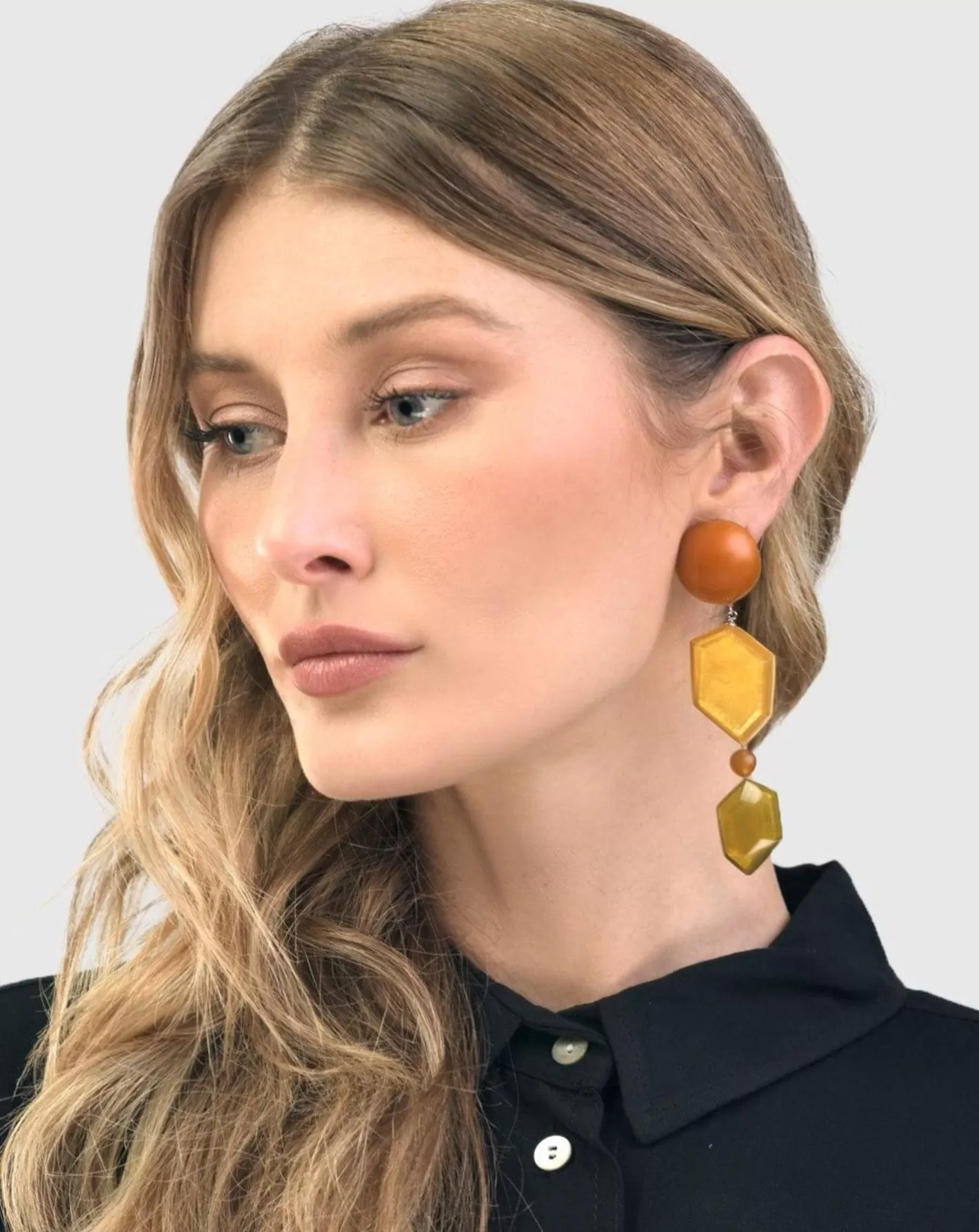 Spice Drop Earrings, Gold Multi-ALEMBIKA Store