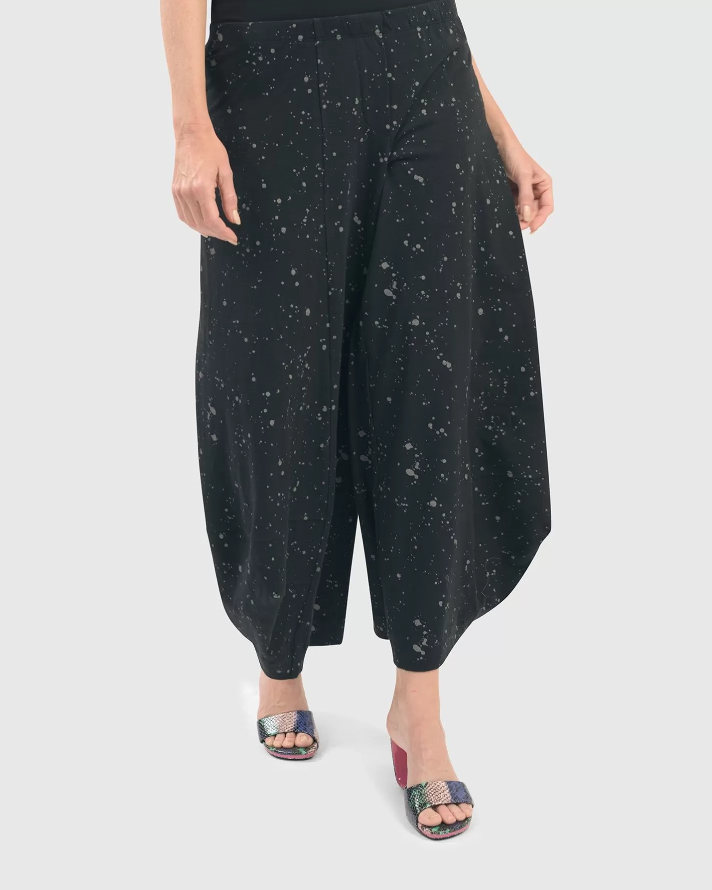 Splatter Punto Pants, Black-ALEMBIKA Store