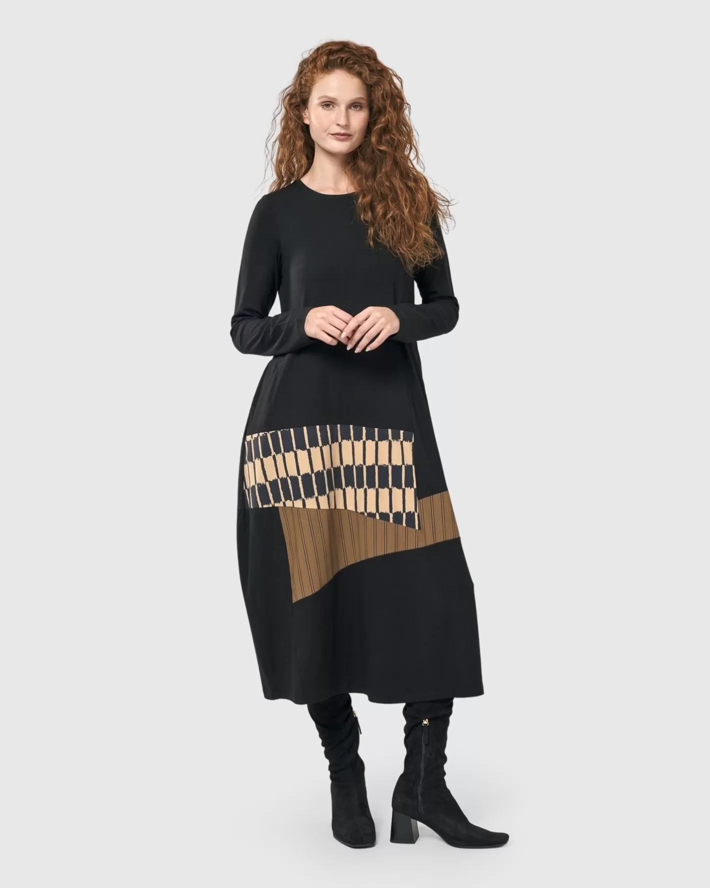 Sycamore Cocoon Dress, Coffee-ALEMBIKA Sale