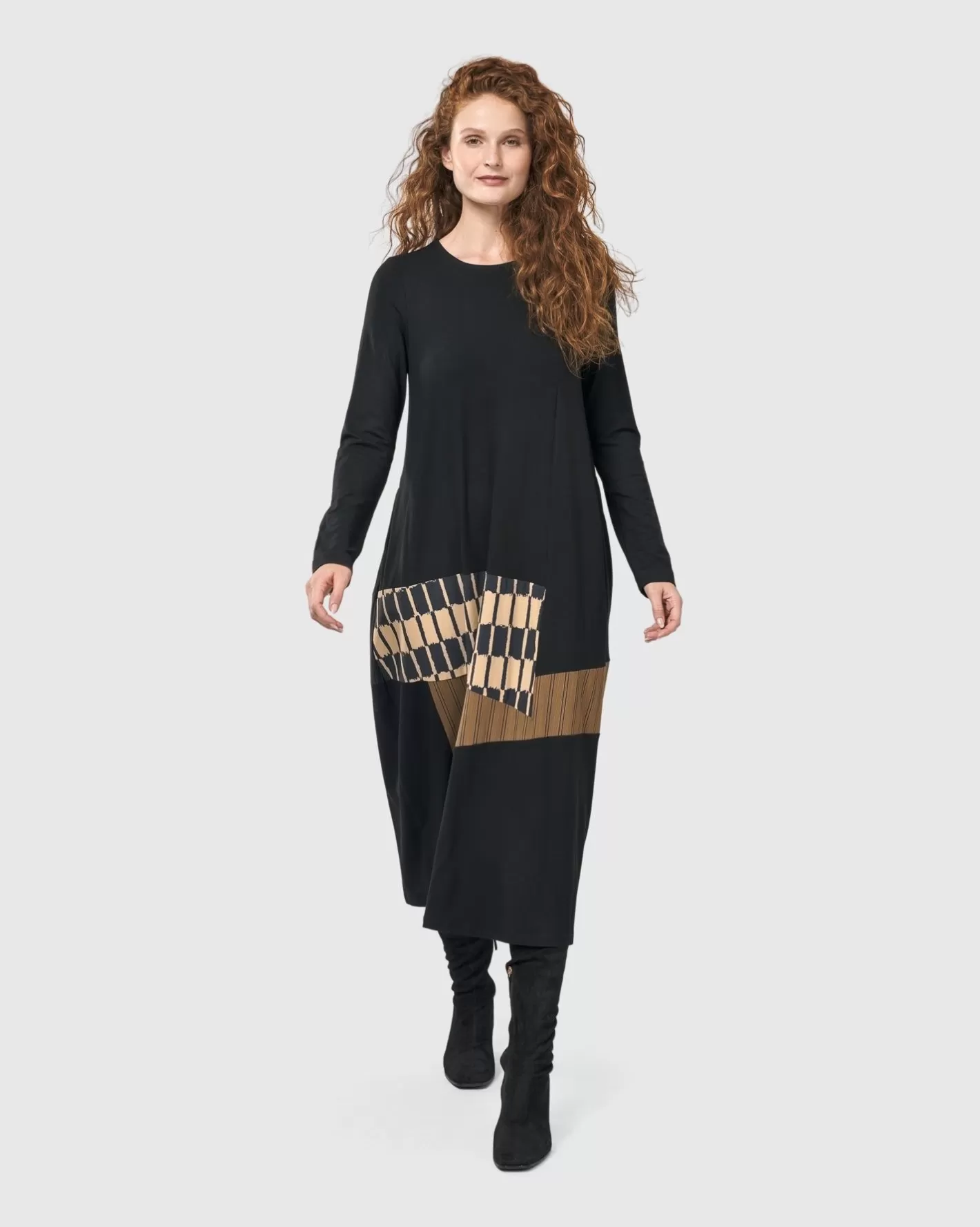 Sycamore Cocoon Dress, Coffee-ALEMBIKA Sale