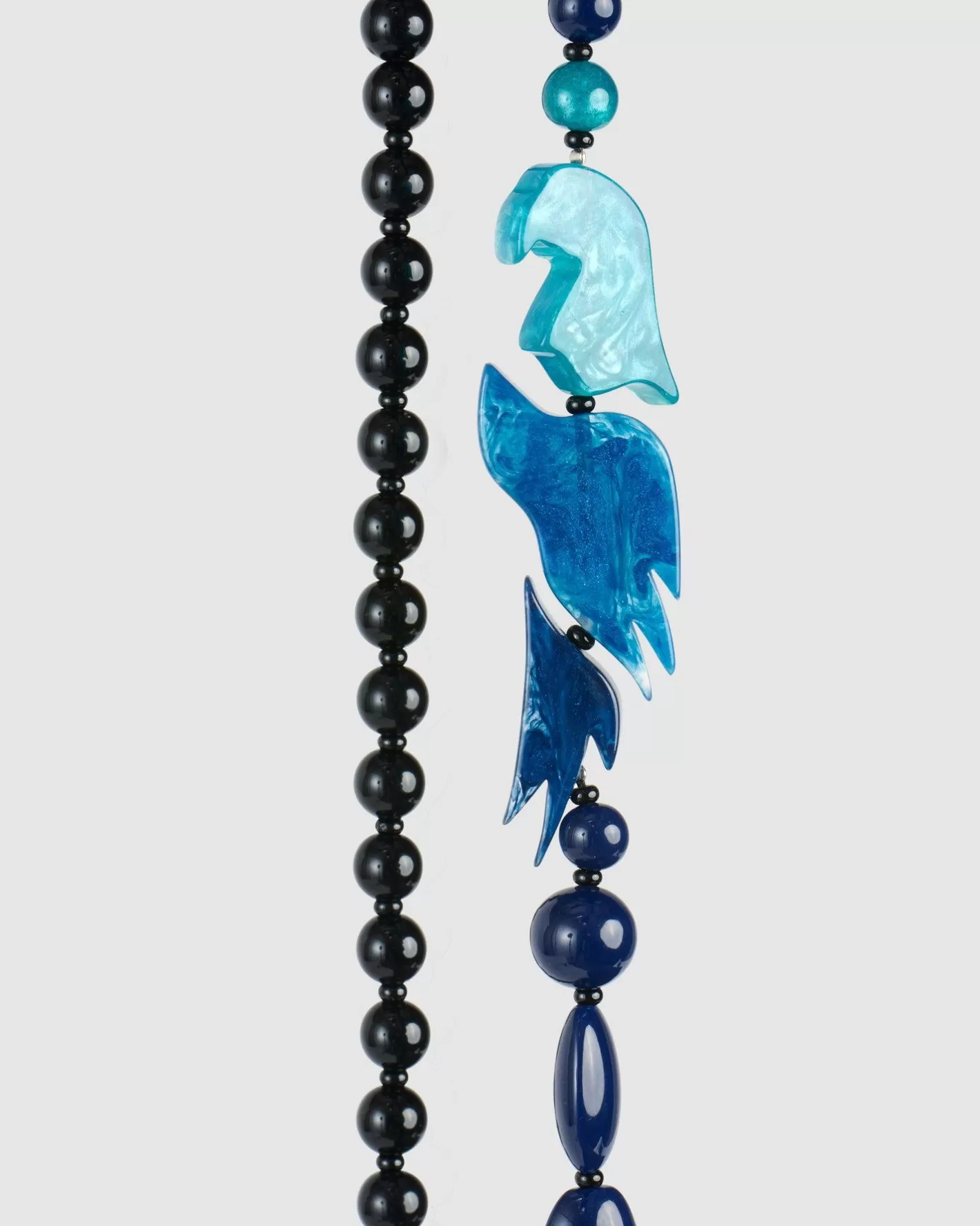 Tahiti Bird Bead Necklace, Blue-ALEMBIKA Hot