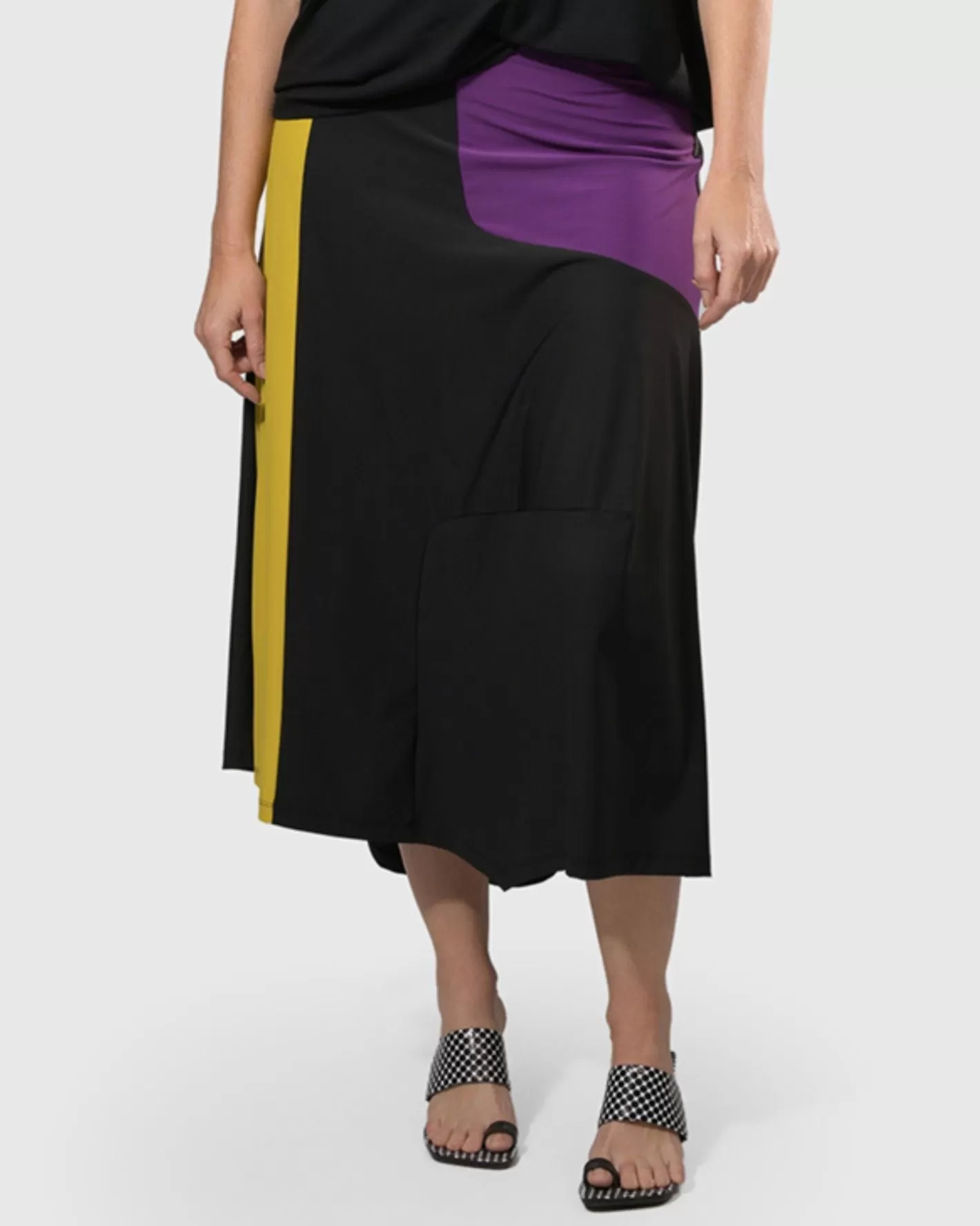 Tekbika Swing Maxi Skirt, Multi/Yellow-ALEMBIKA Shop