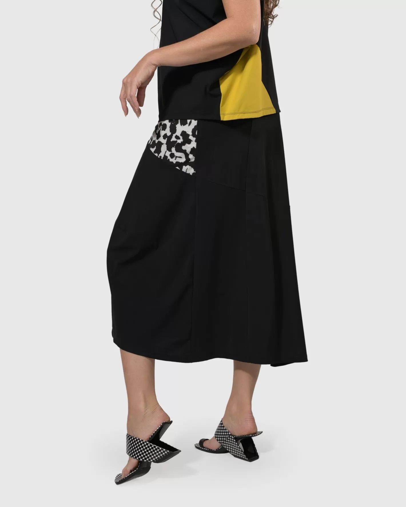 Tekbika Swing Maxi Skirt, Yellow/Print-ALEMBIKA Cheap