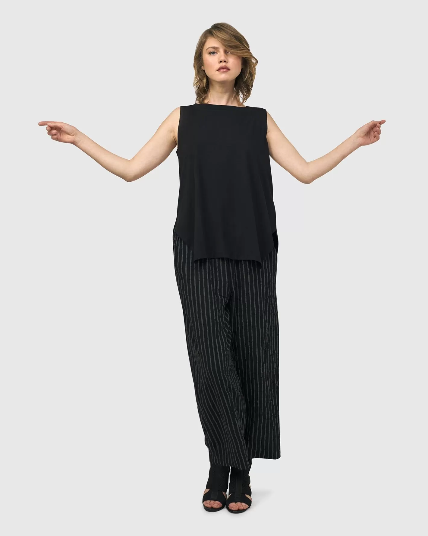 Thera Relaxed Straight Leg Pants, Stripes-ALEMBIKA Best Sale