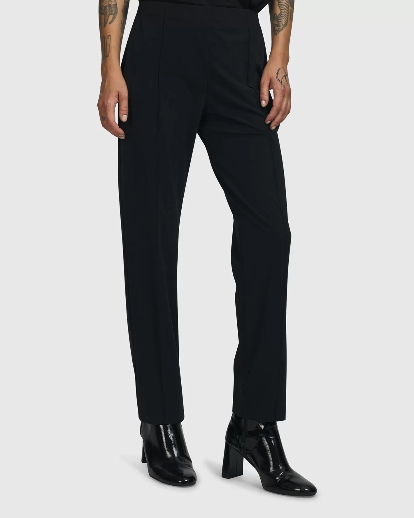 Trinity Slim Pants, Black-ALEMBIKA Clearance