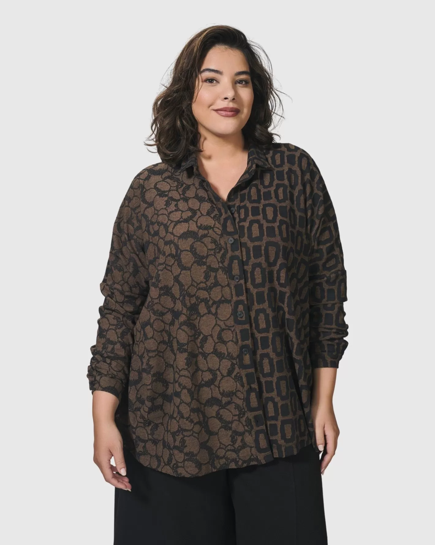 Unstoppable Oversized Cardigan, Coffee-ALEMBIKA New