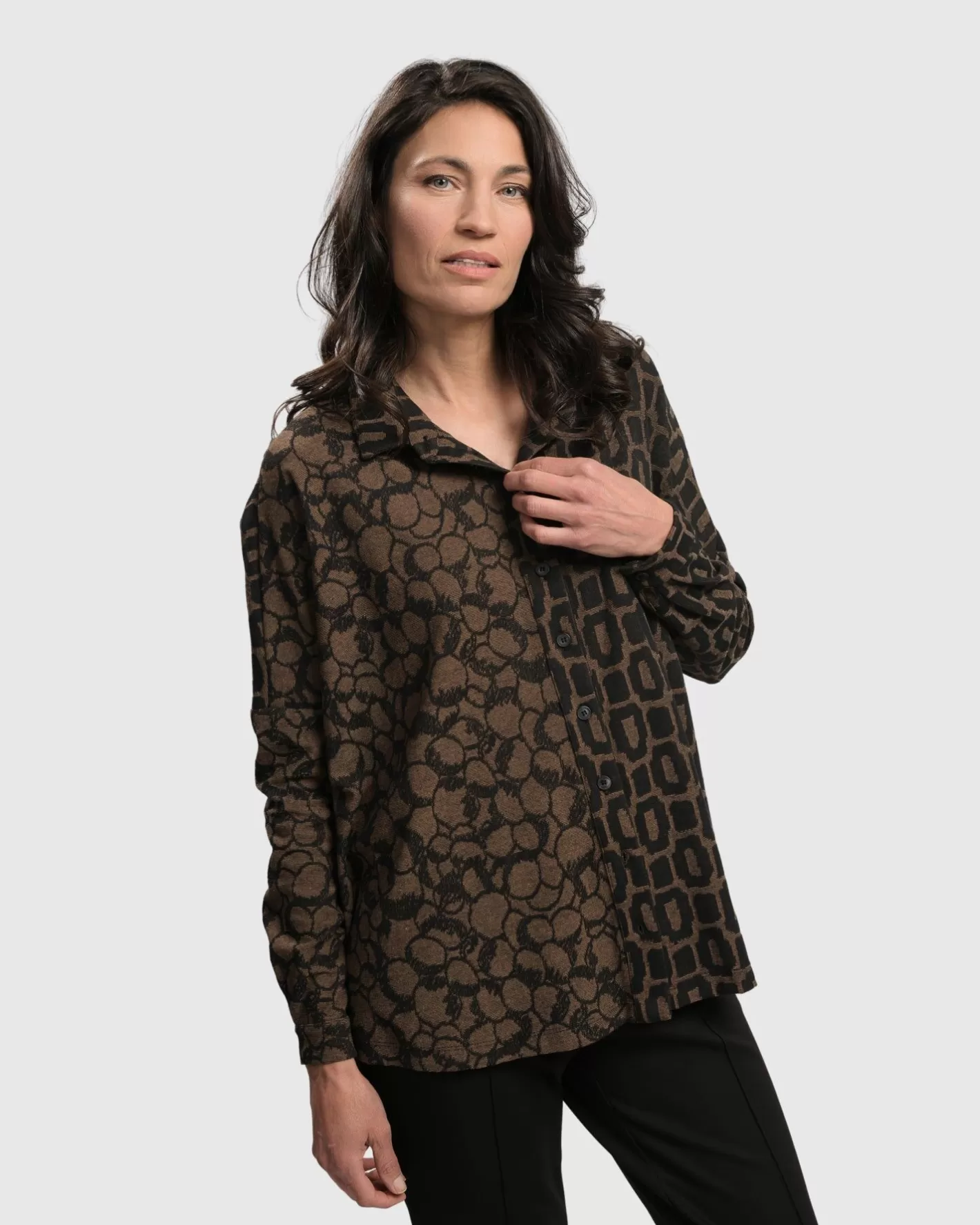 Unstoppable Oversized Cardigan, Coffee-ALEMBIKA New