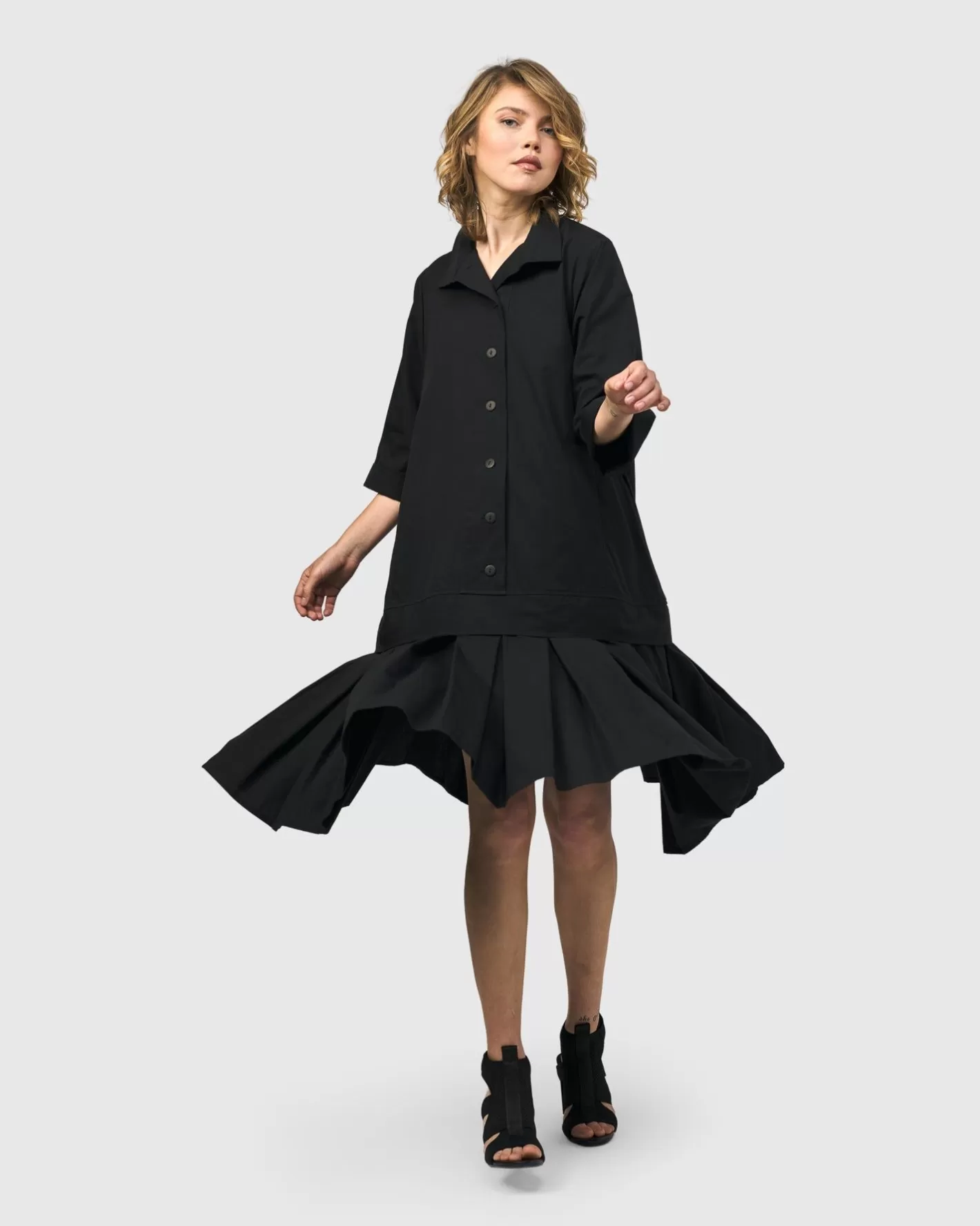 Urban Astor Shirt Dress, Black-ALEMBIKA Best