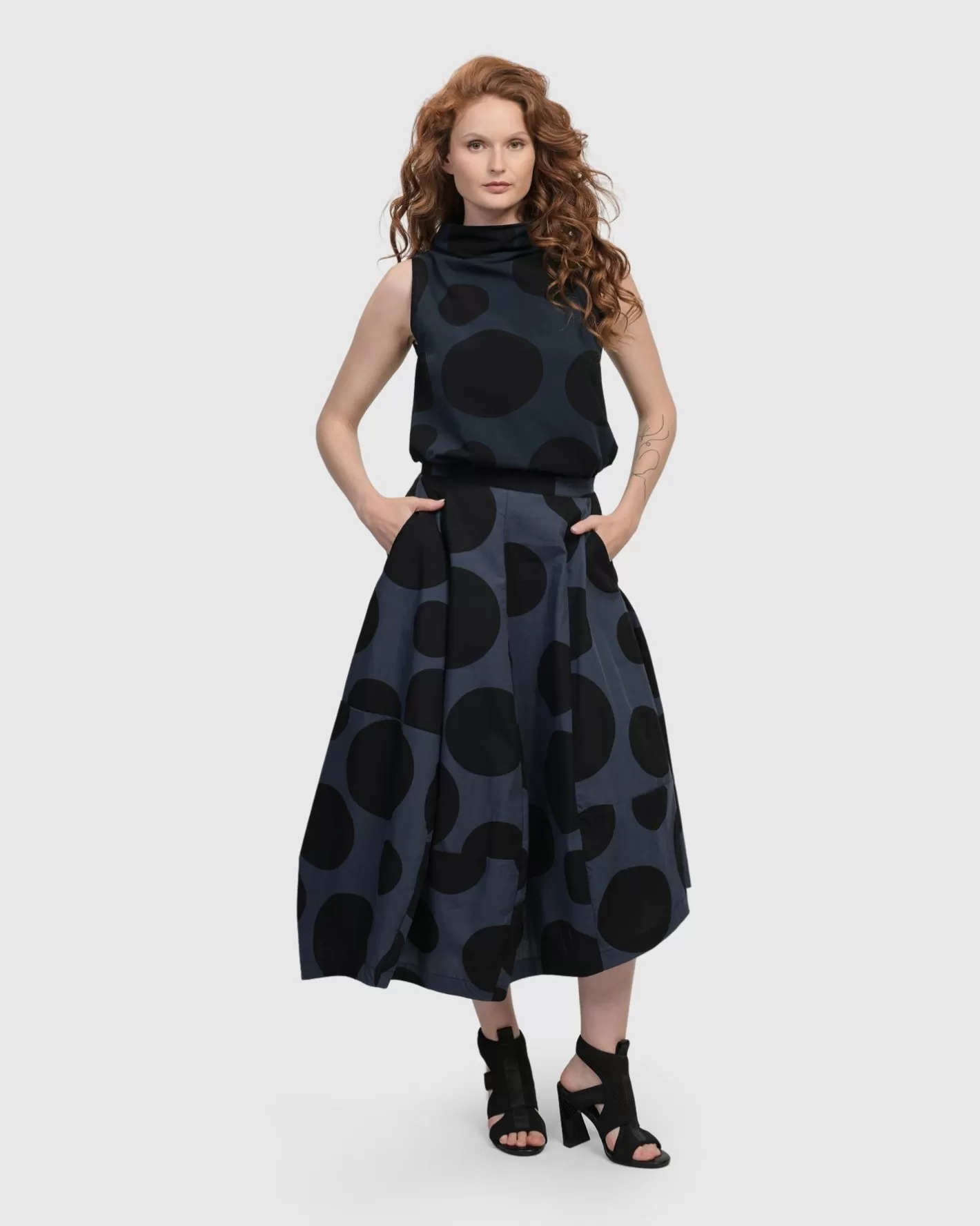 Urban Astrid Balloon Skirt, Navy-ALEMBIKA Sale