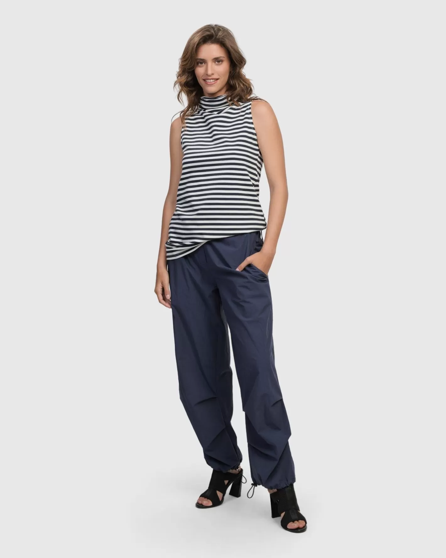 Urban Chica Cargo Pants, Navy-ALEMBIKA Hot