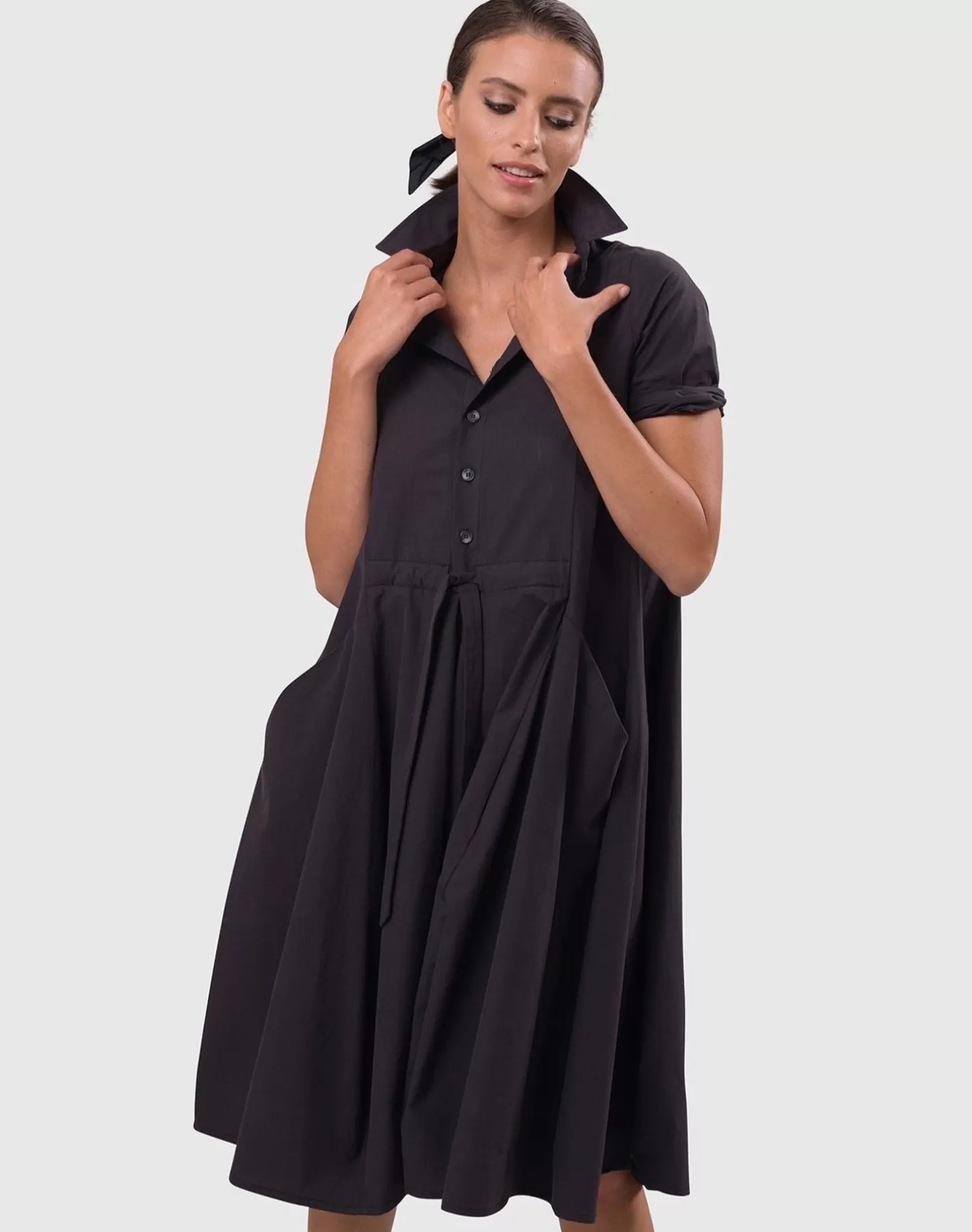 Urban Cooler Dress, Black-ALEMBIKA Outlet