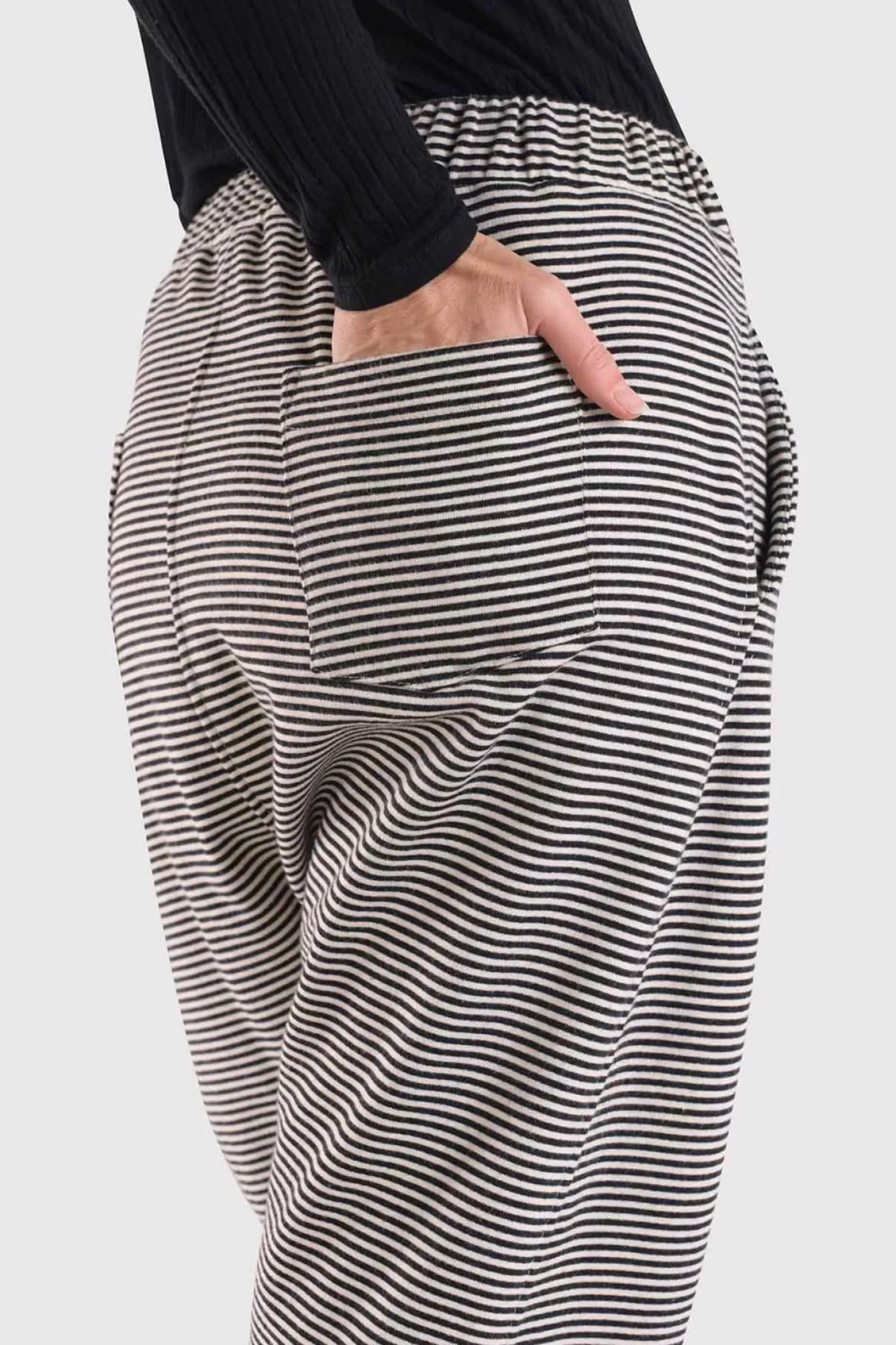 Urban French Terry Trousers, Stripe-ALEMBIKA Shop