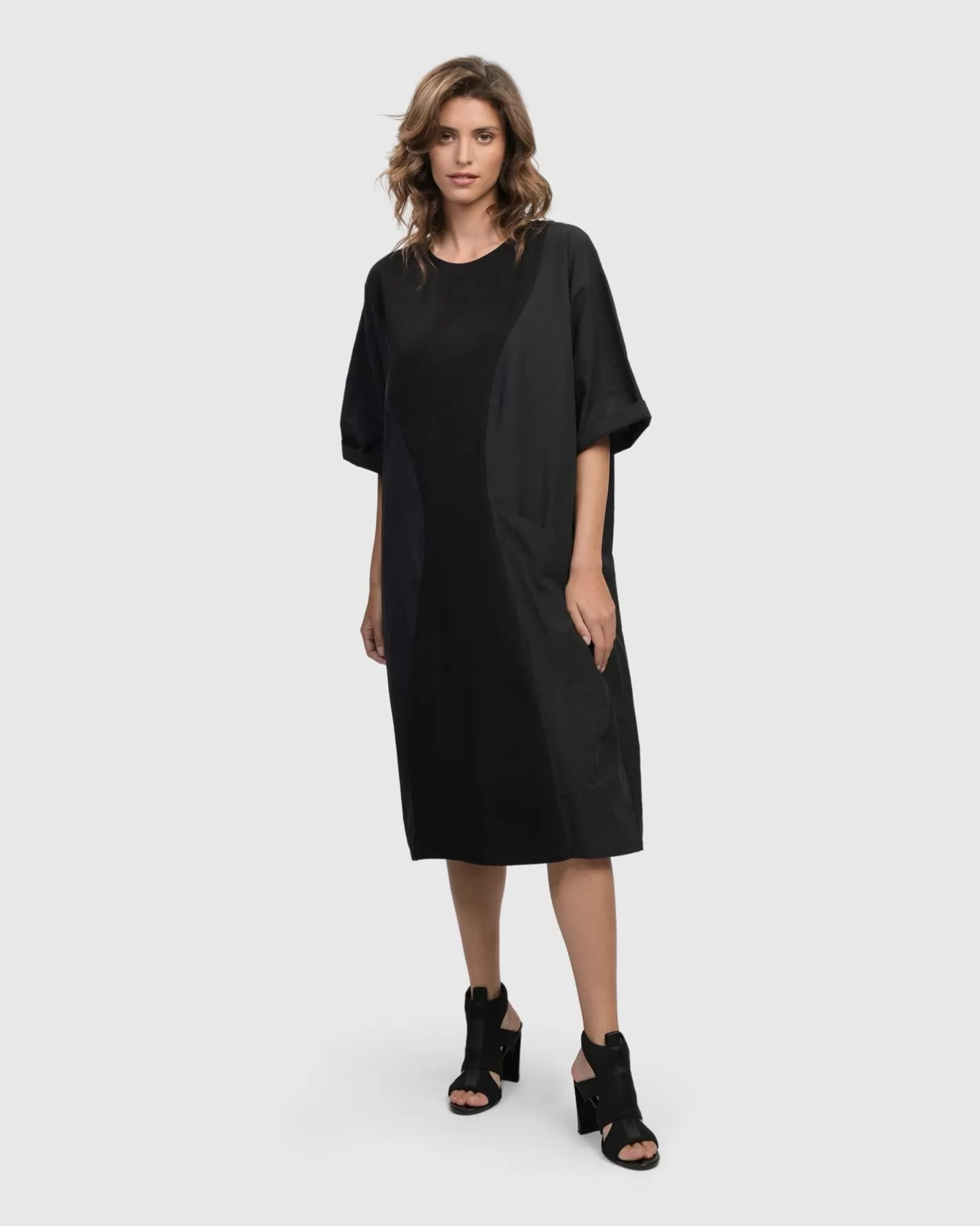 Urban Gramercy Oversized Dress, Black-ALEMBIKA Store