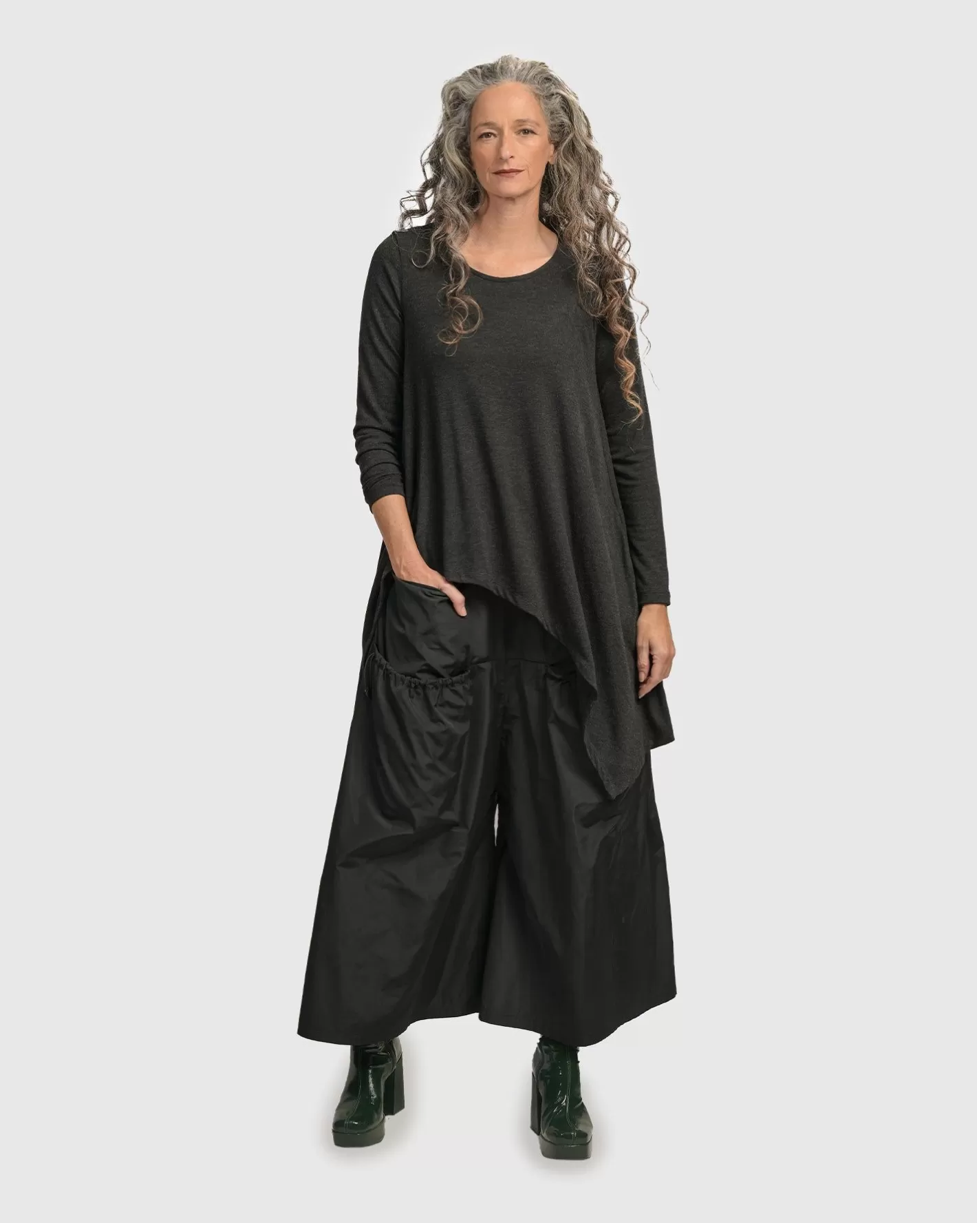 Urban Hi-Lo Top, Charcoal-ALEMBIKA Clearance