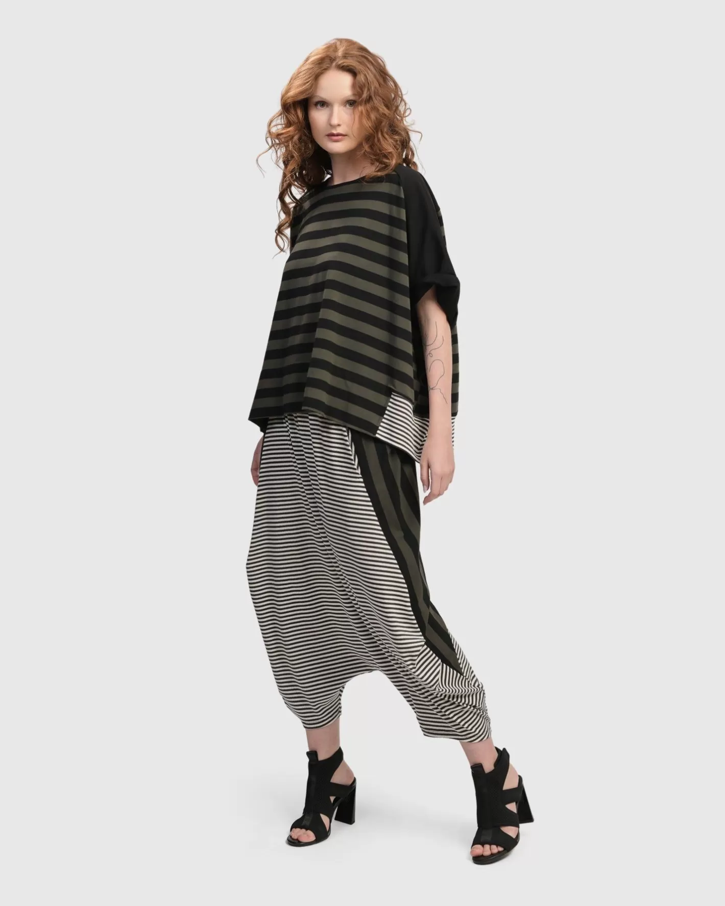 Urban Imperial Harem Pants, Stripes-ALEMBIKA Store