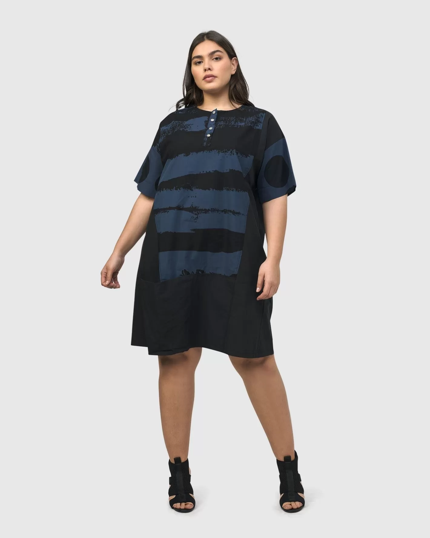 Urban Ipanema Shift Dress, Navy-ALEMBIKA Online