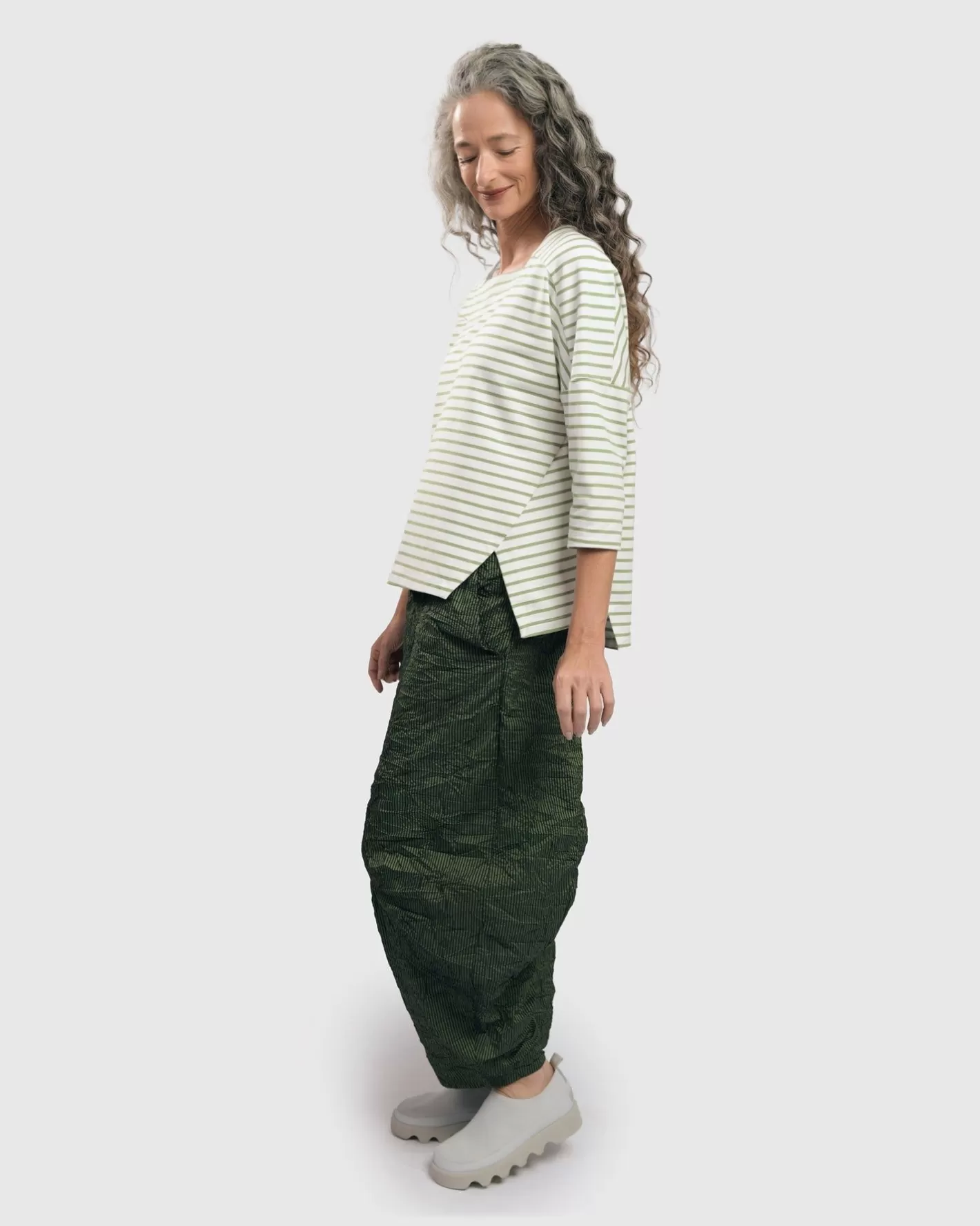 Urban Jagger Stripe Top, Green-ALEMBIKA Clearance