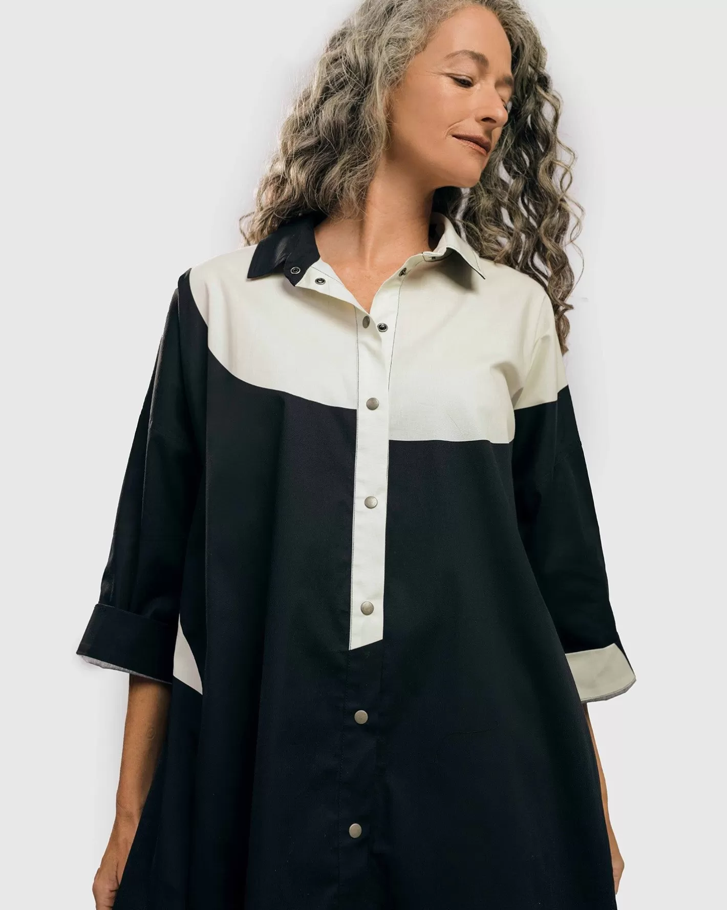 Urban Madison Tunic Shirt, Black/White-ALEMBIKA Clearance