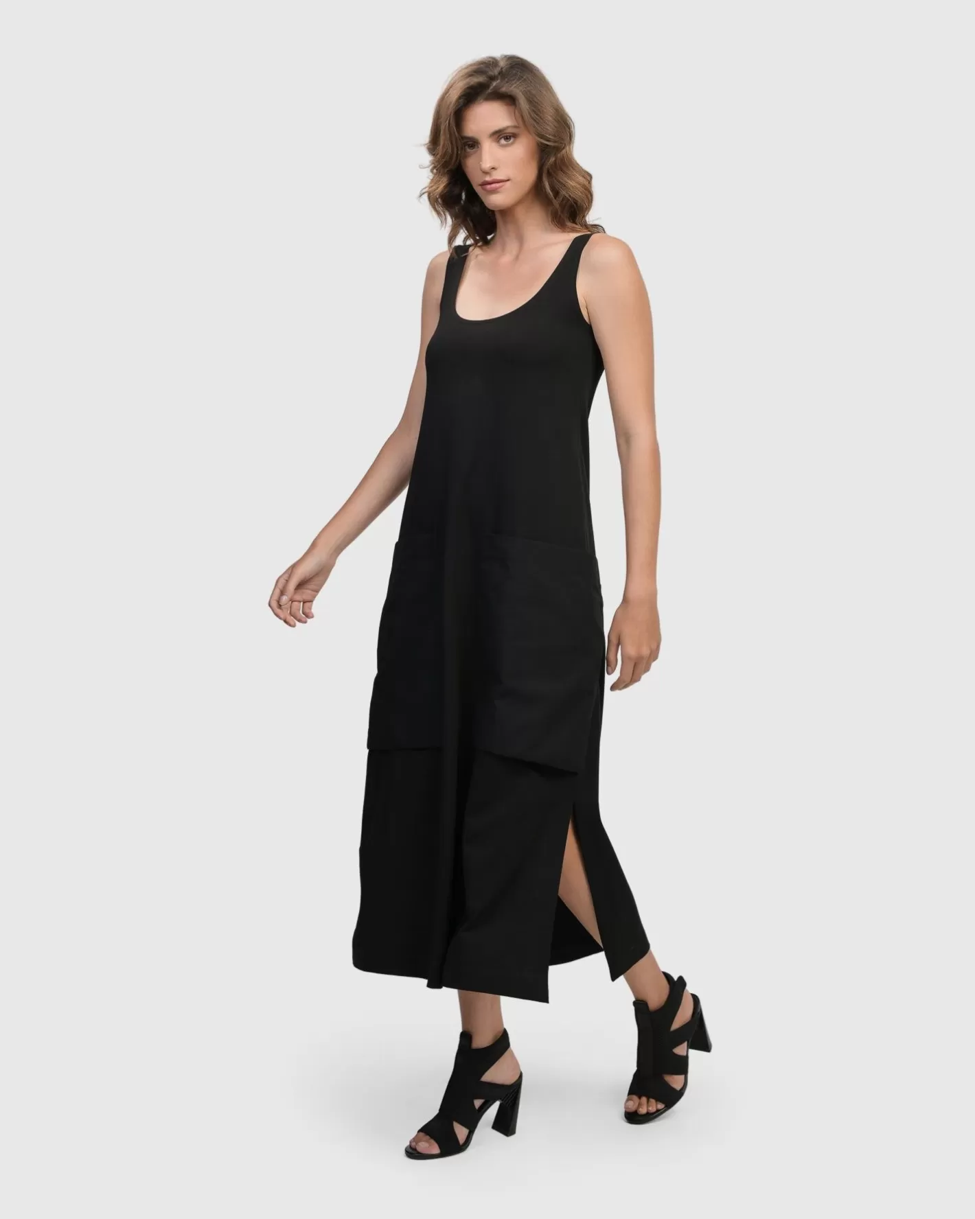 Urban Maxi Tank Dress, Black-ALEMBIKA Flash Sale